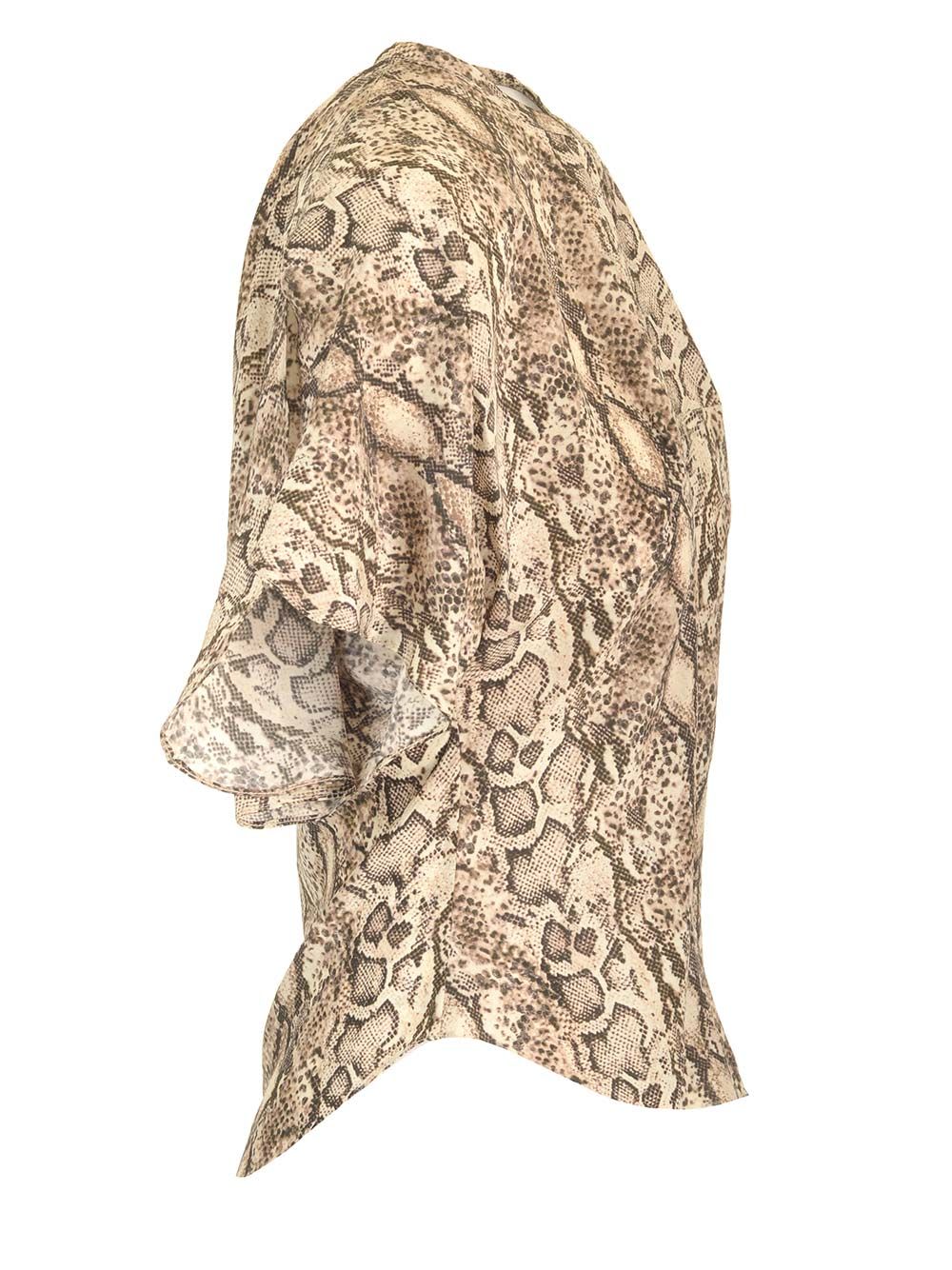 Isabel Marant Karlita Abstract Printed Top In Beige