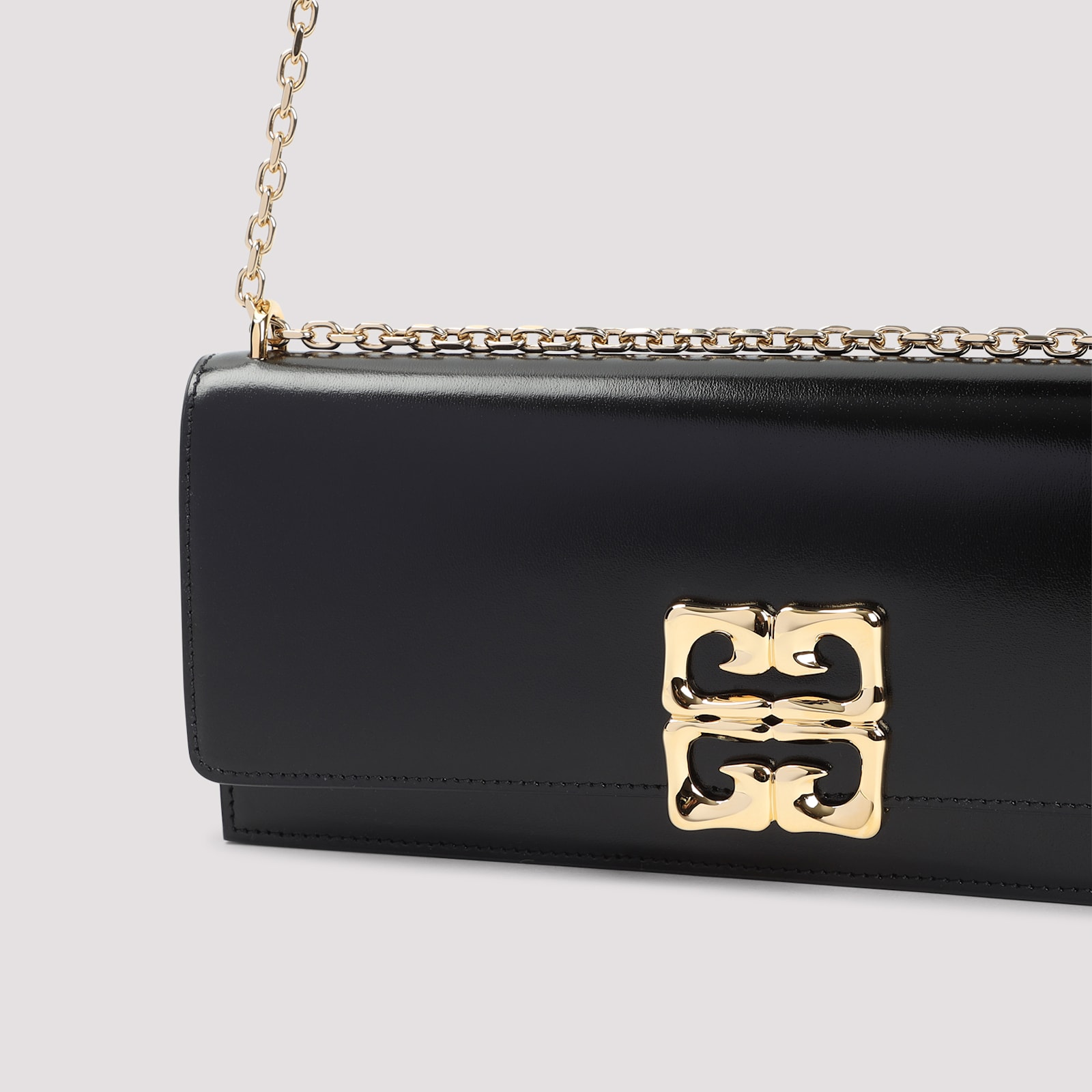 Givenchy Structured Black Calf Leather Shoulder Bag In Black