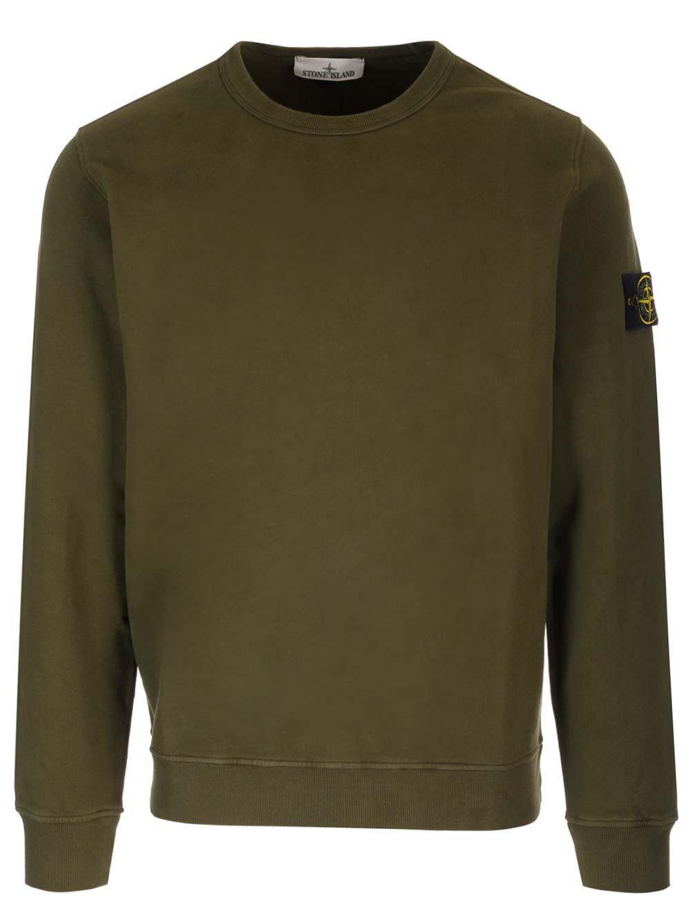 Shop Stone Island Green Sweatshirt Fleece In Olive