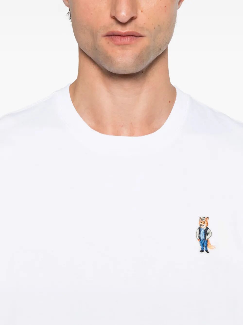 Maison Kitsuné Dressed Fox Comfort Tee Shirt In White