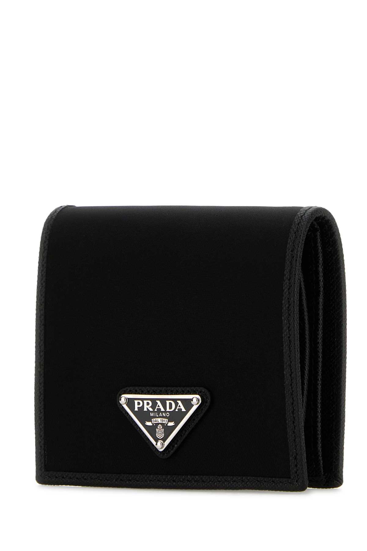 Shop Prada Black Nylon Wallet In Nero