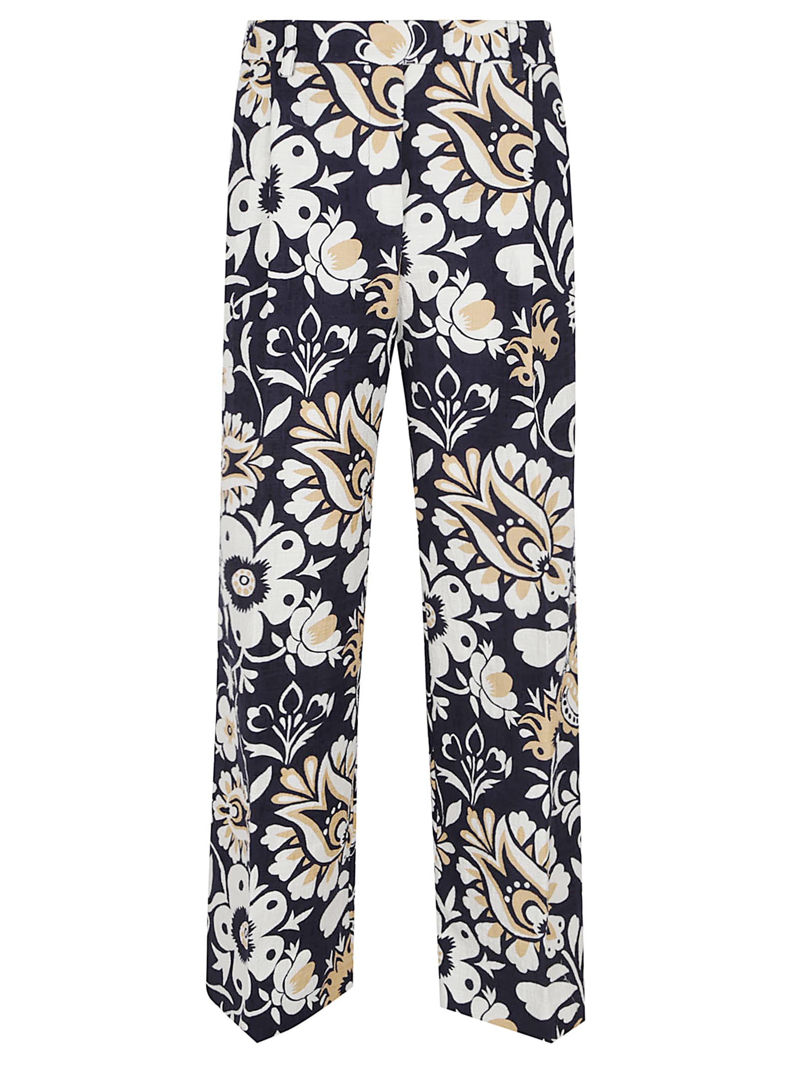 La Doublej La Double J Floral-pattern Loose Pants With Relaxed Fit In Multi