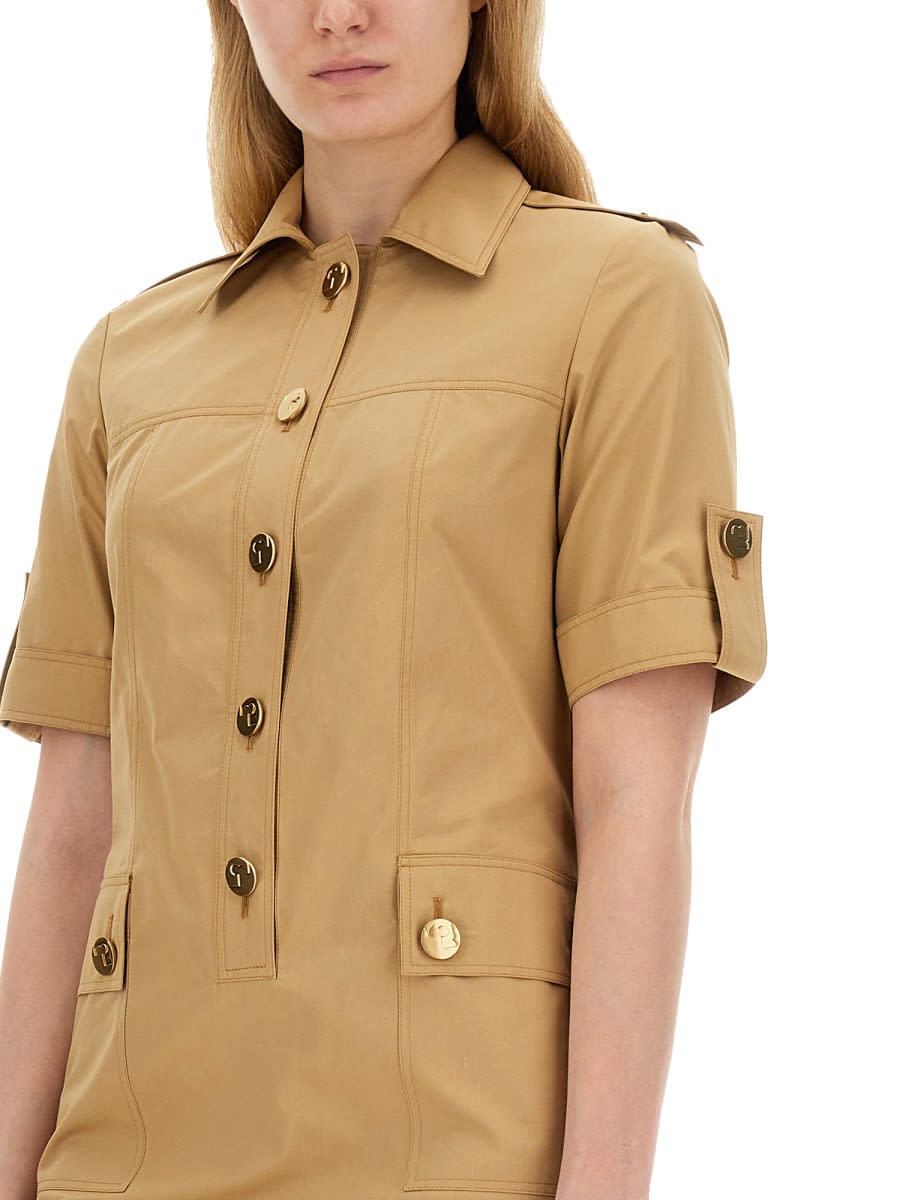 Shop Tory Burch Camp Dress In Safari Sand