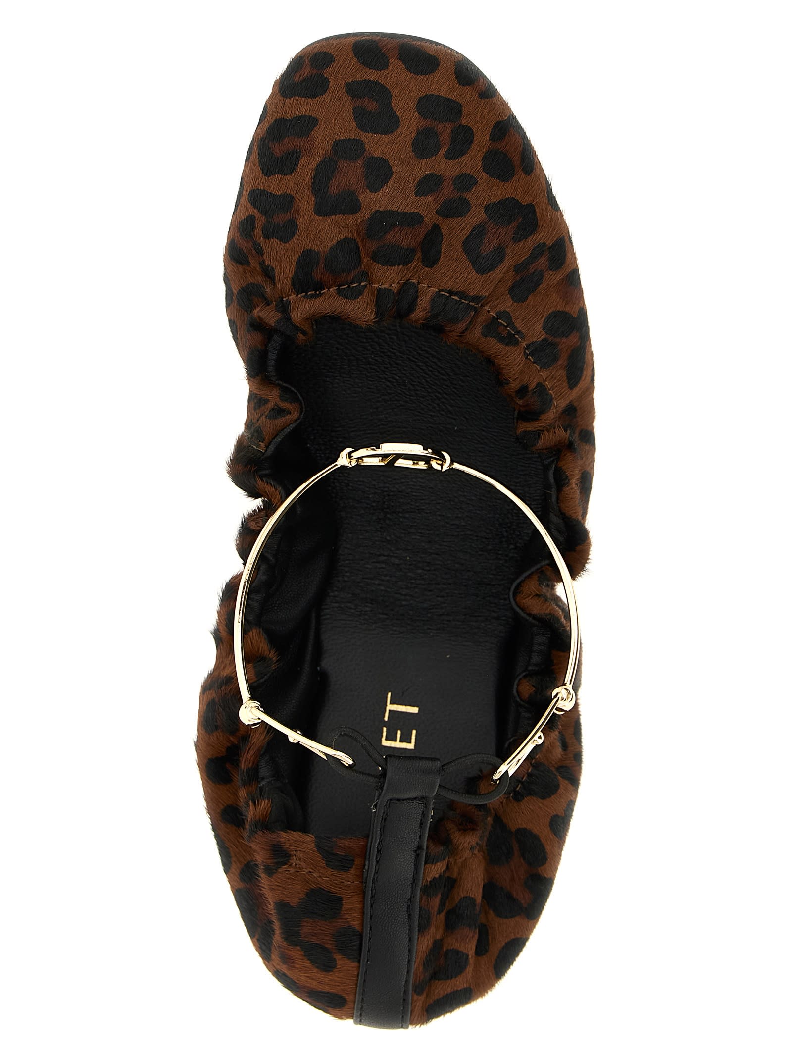 Twinset Animal Print Ballet Flats In Brown