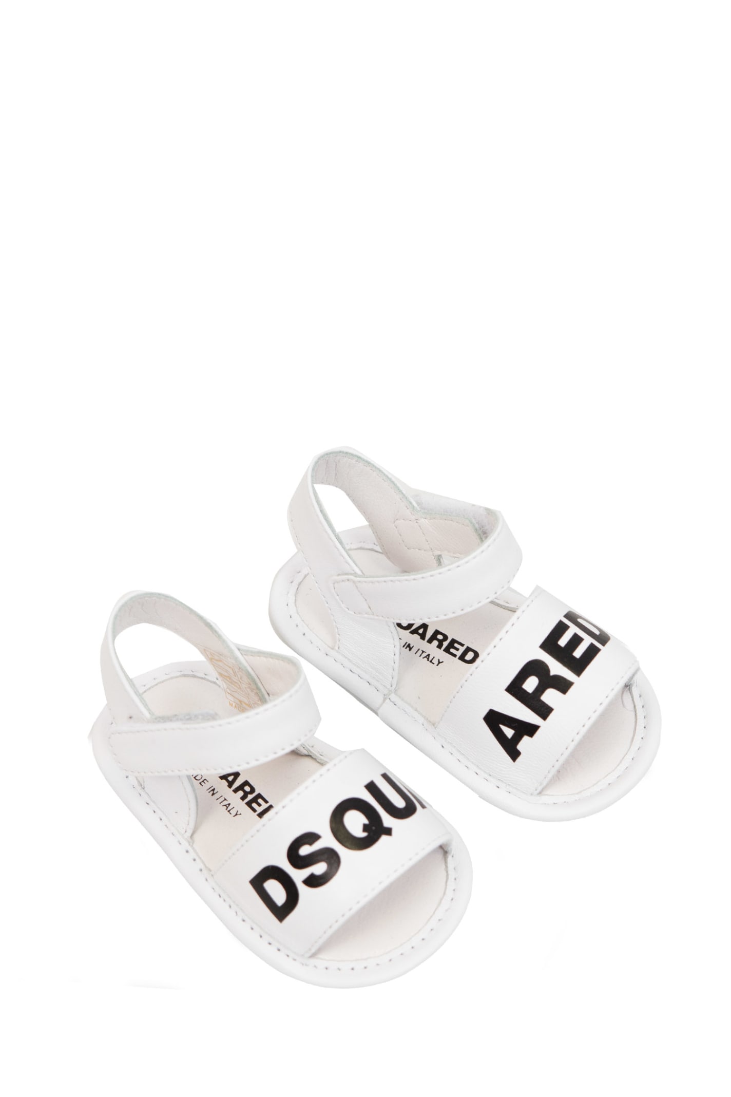 Shop Dsquared2 Leather Sandals In White