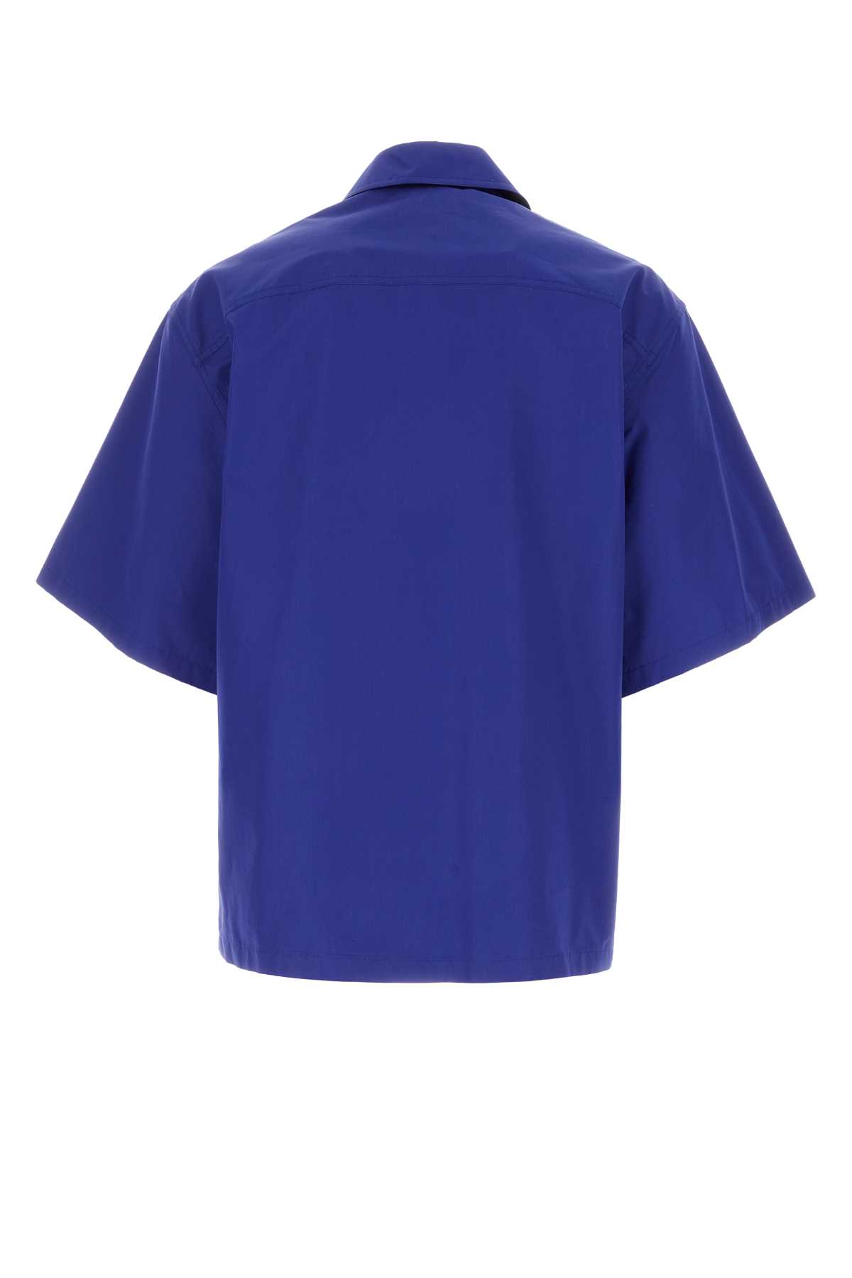 Shop Off-white Blue Cotton Oversize Shirt In Blueblk