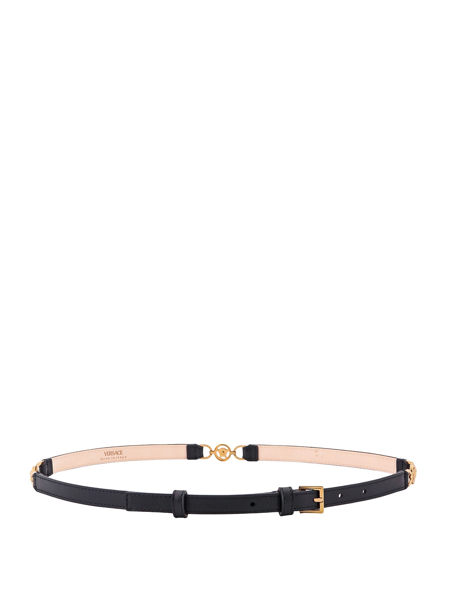 Shop Versace Belt In Nero/oro