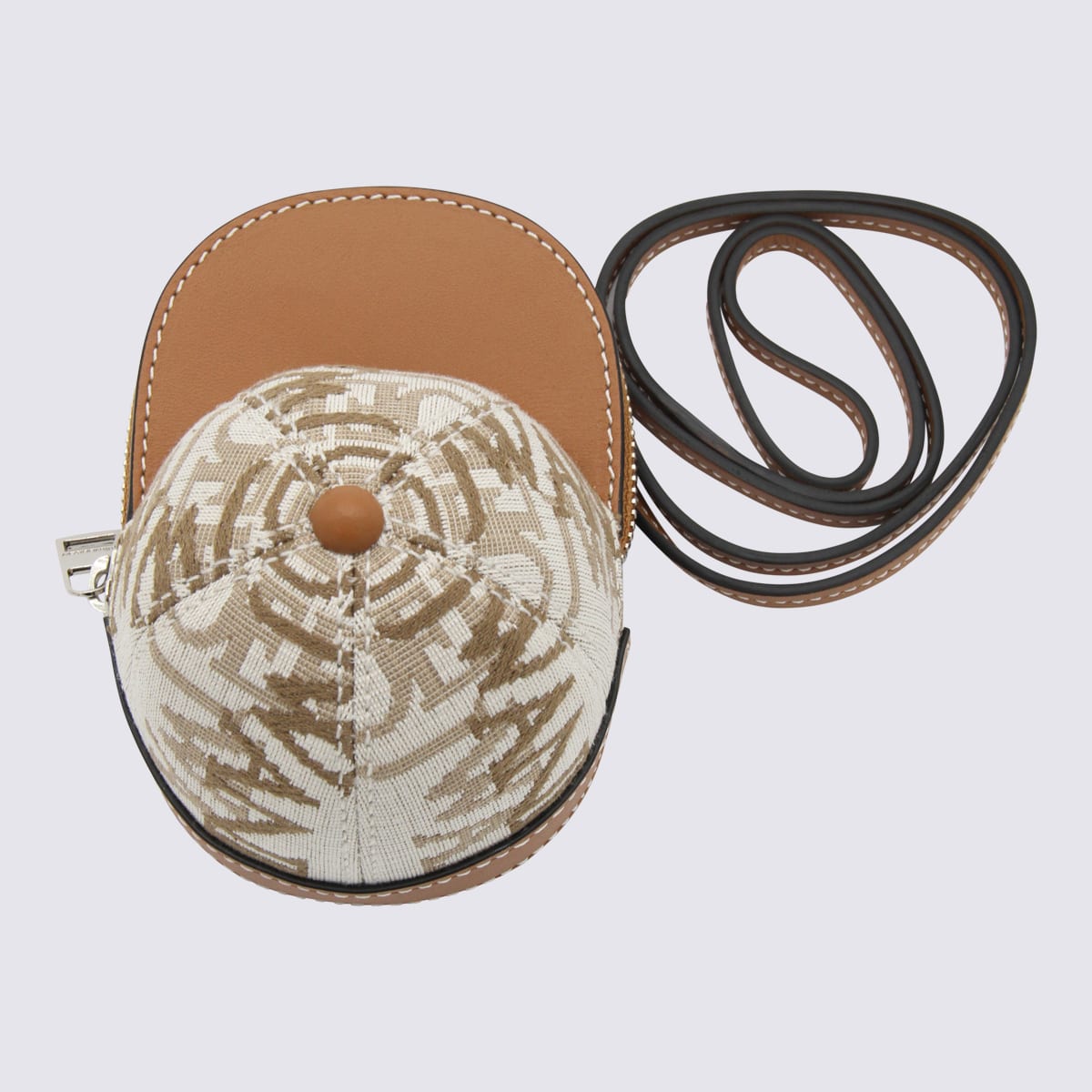 Shop Jw Anderson Beige Leather Crossbody Bag In Natural/pecan