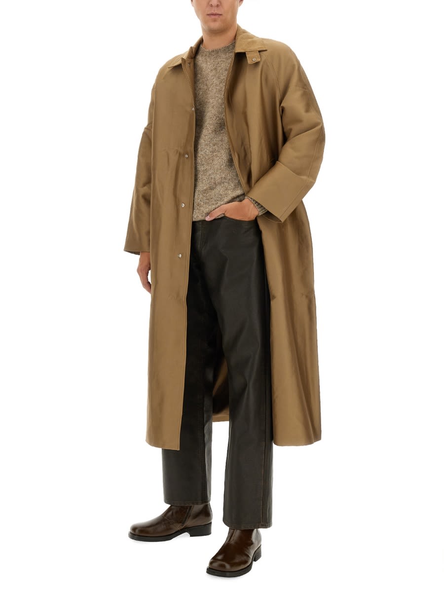 Sunflower Corduroy-collar Trench Coat In Beige