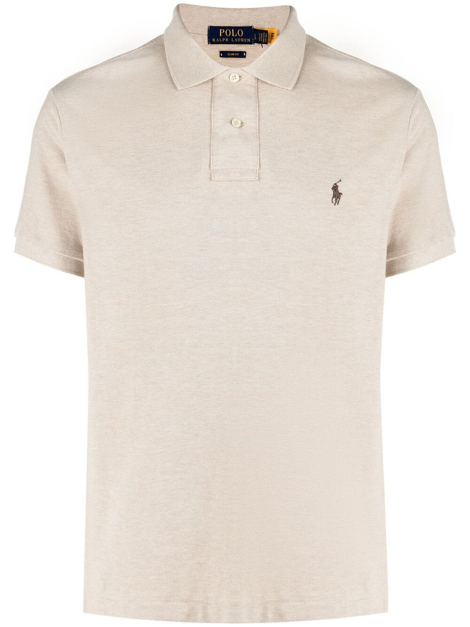 Ralph Lauren Beige Cotton Polo Shirt
