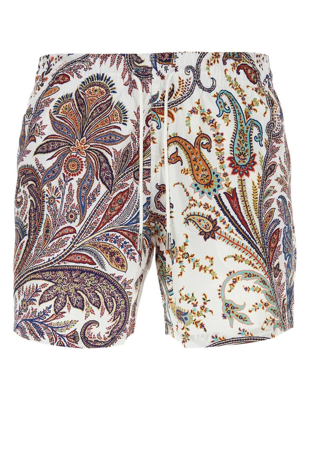 Etro Paisley-printed Swim Shorts In Multi