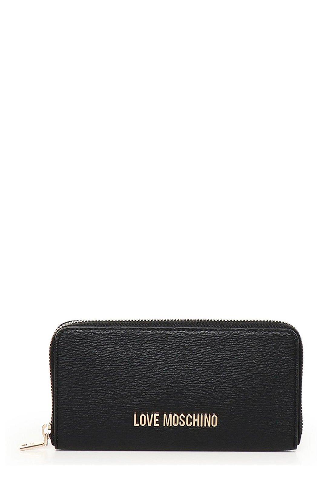Logo Lettering Zipped Wallet