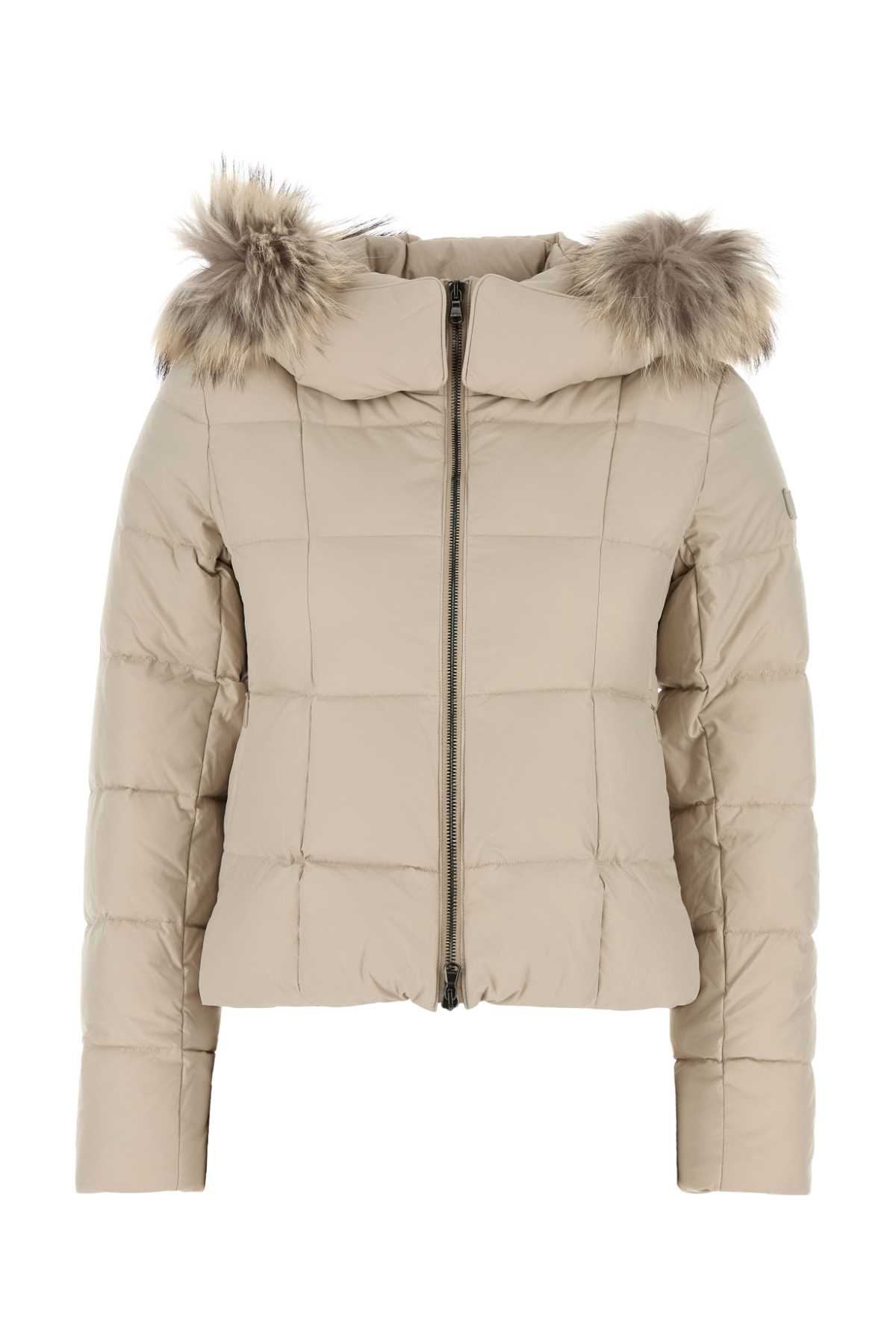 Beige Nylon Aveci Down Jacket