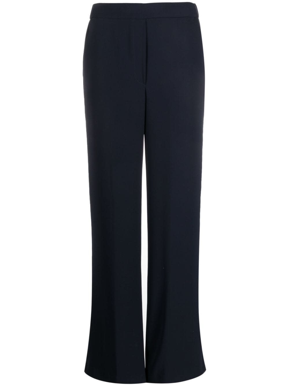 Shop P.a.r.o.s.h Elastic Cady Wide Leg Trousers In Blue