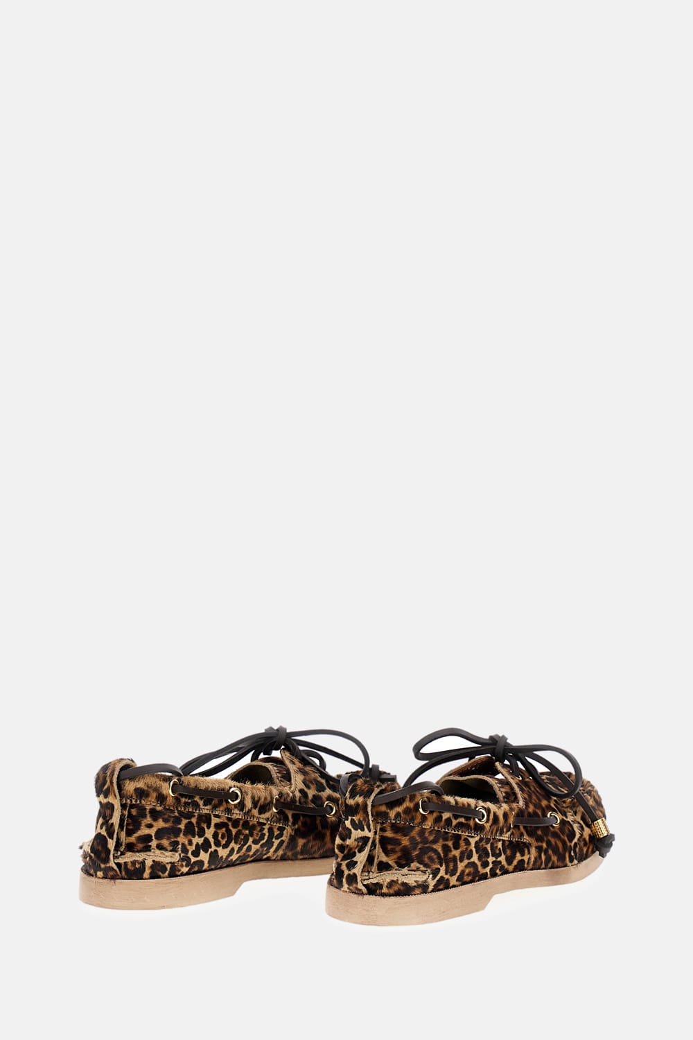 Golden Goose Leopard Print Round Toe Loafers