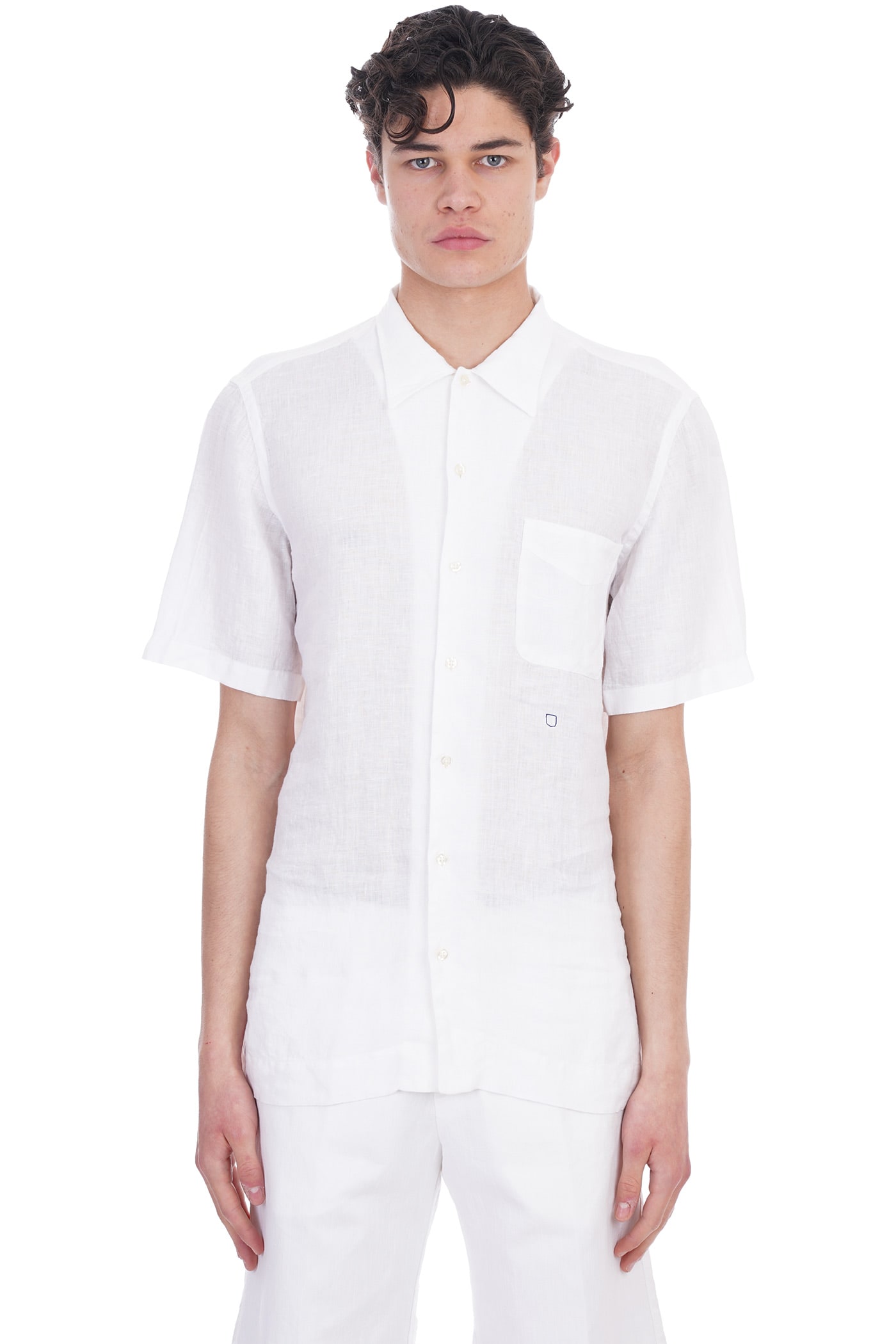 Massimo Alba Venice Shirt In White Linen