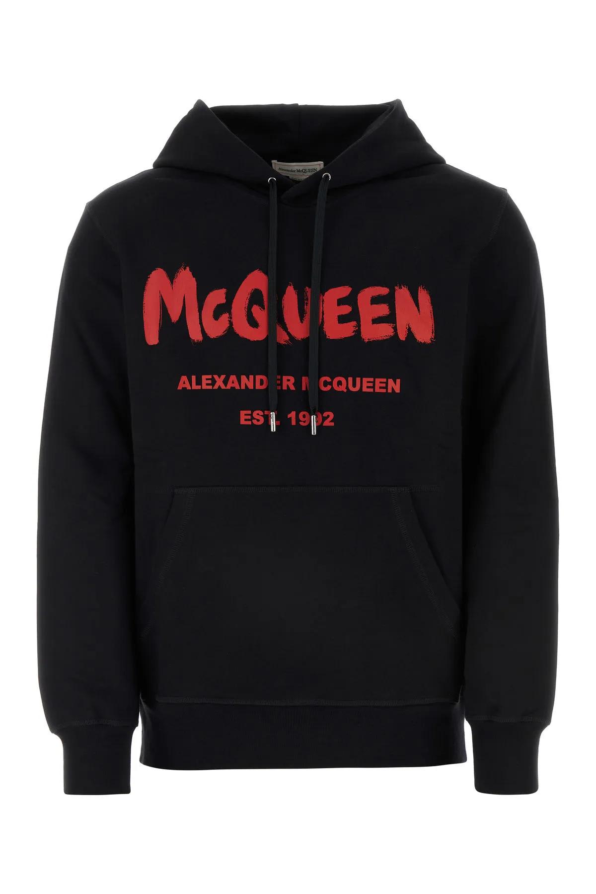 Shop Alexander Mcqueen Black Cotton Sweatshirt