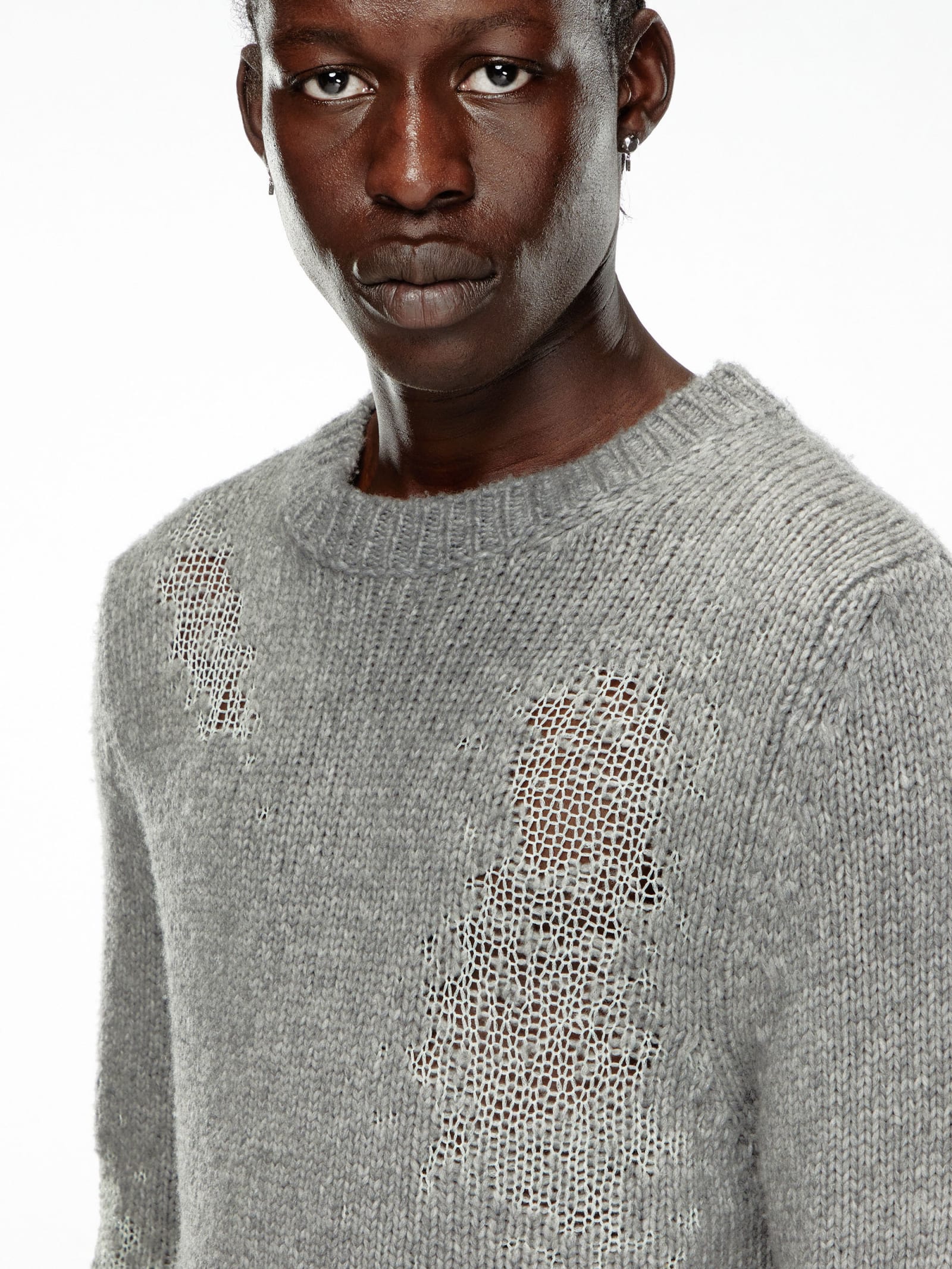 Shop Diesel K-norman Sweater In Grey