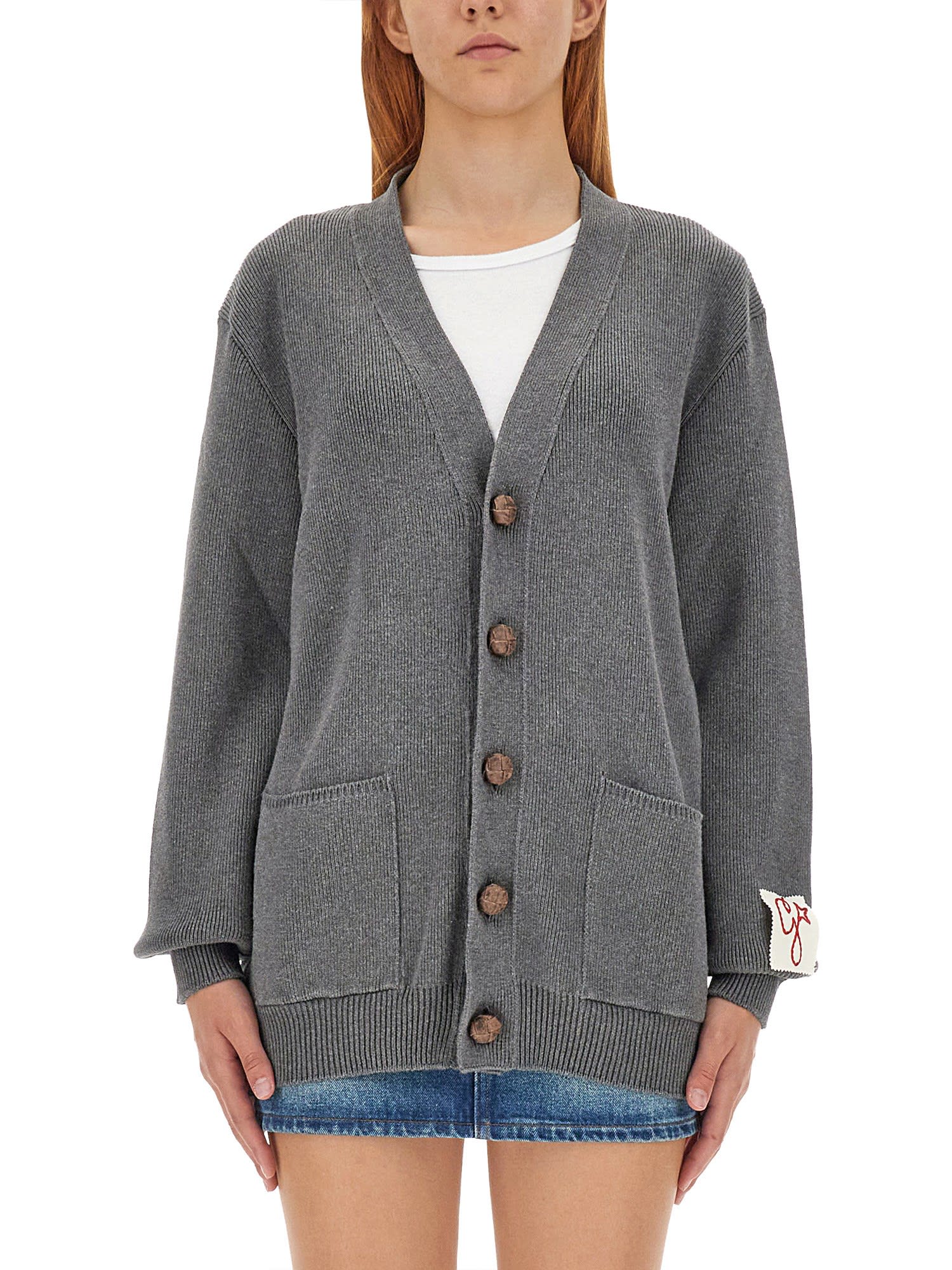 Golden Goose Darnelle Basic Cardigan In Gray