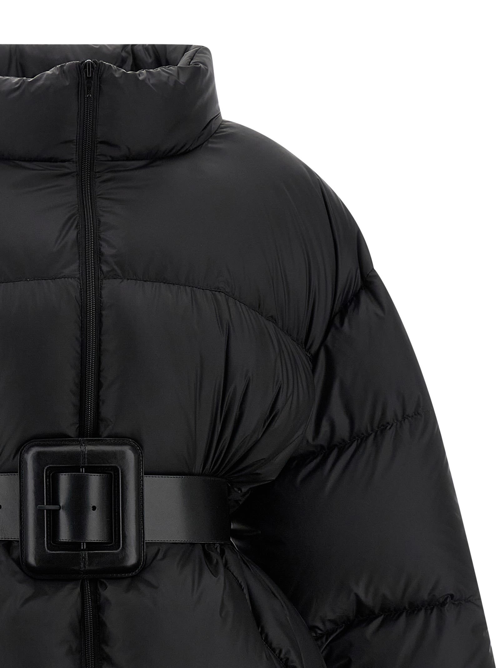 Balenciaga Hourglass Belted Jacket In Black