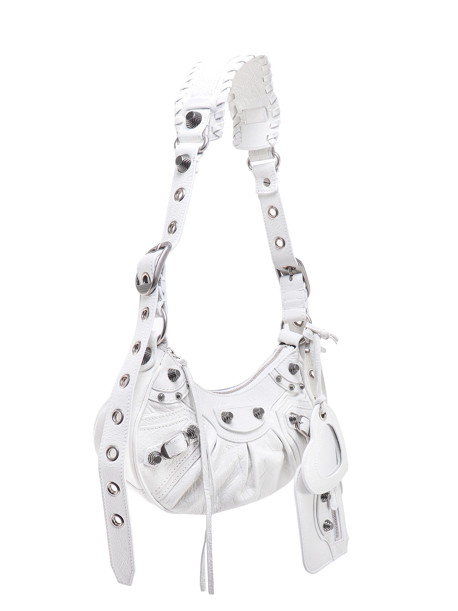 Shop Balenciaga Le Cagole Xs Shoulder Bag In White