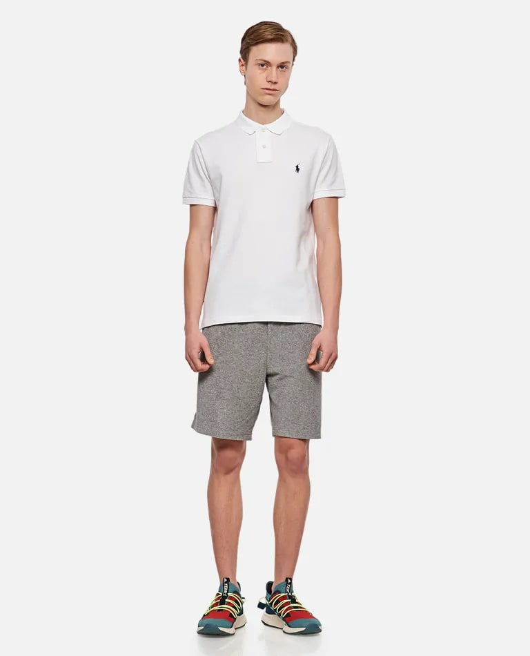 Shop Polo Ralph Lauren Ss Slim Fit-short Sleeve-knit In White