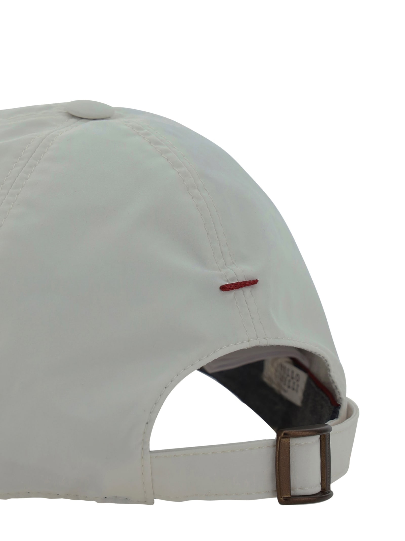 Shop Brunello Cucinelli Baseball Hat In Panama+rosso