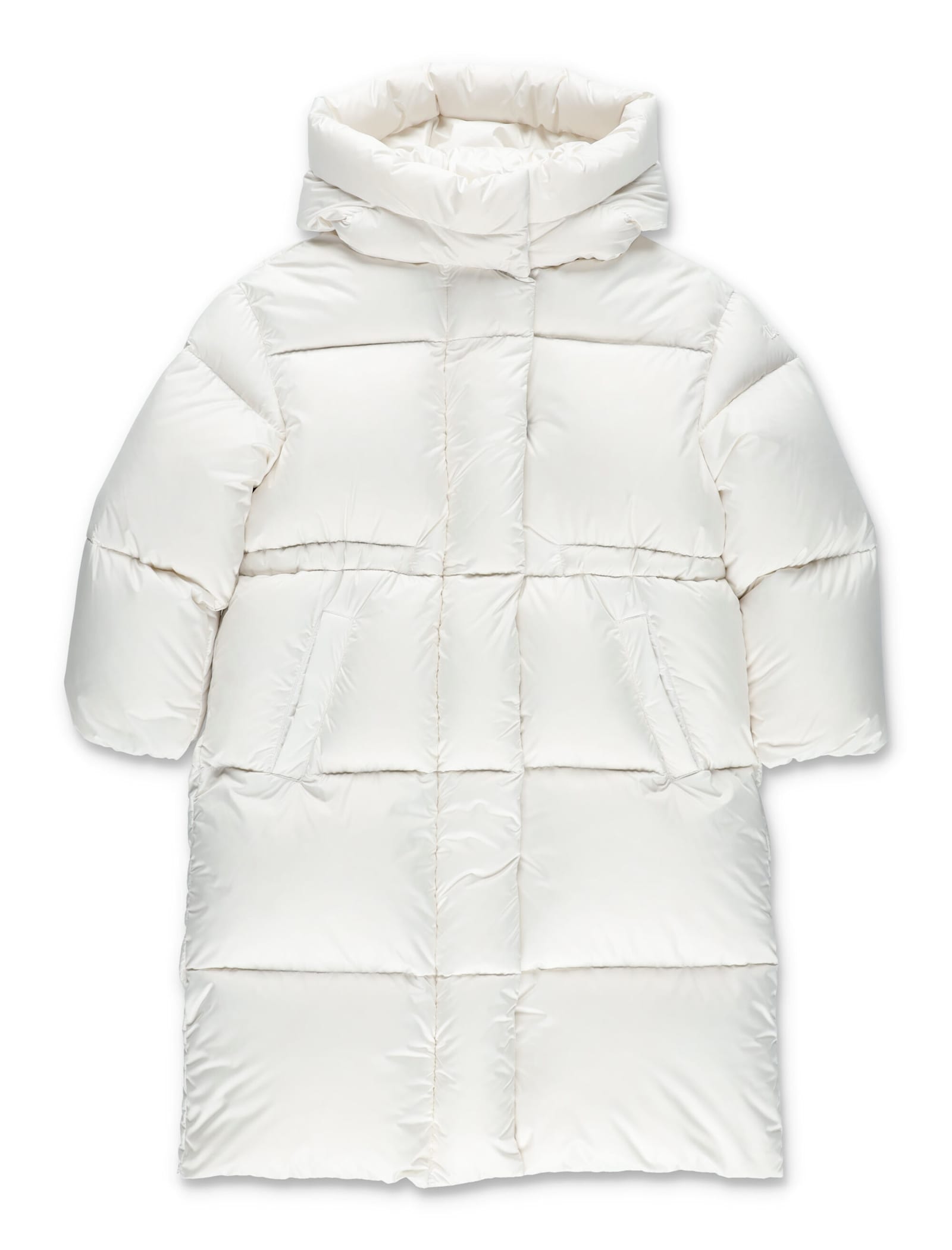 Il Gufo Girls Flared Down Jacket With Hood In Multi