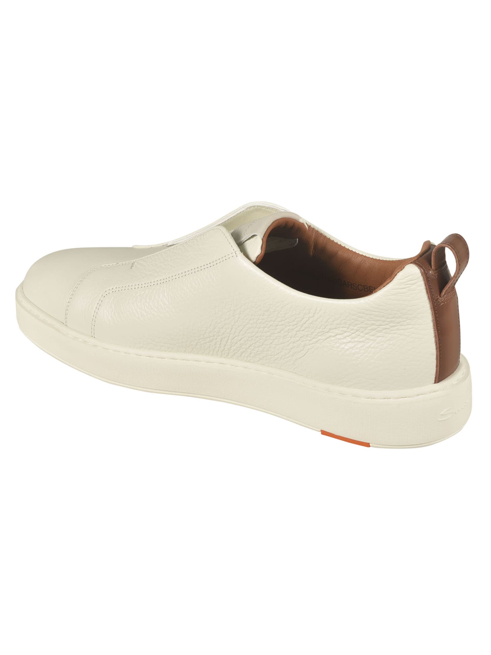 Shop Santoni Logo Open Toe Sneakers In White