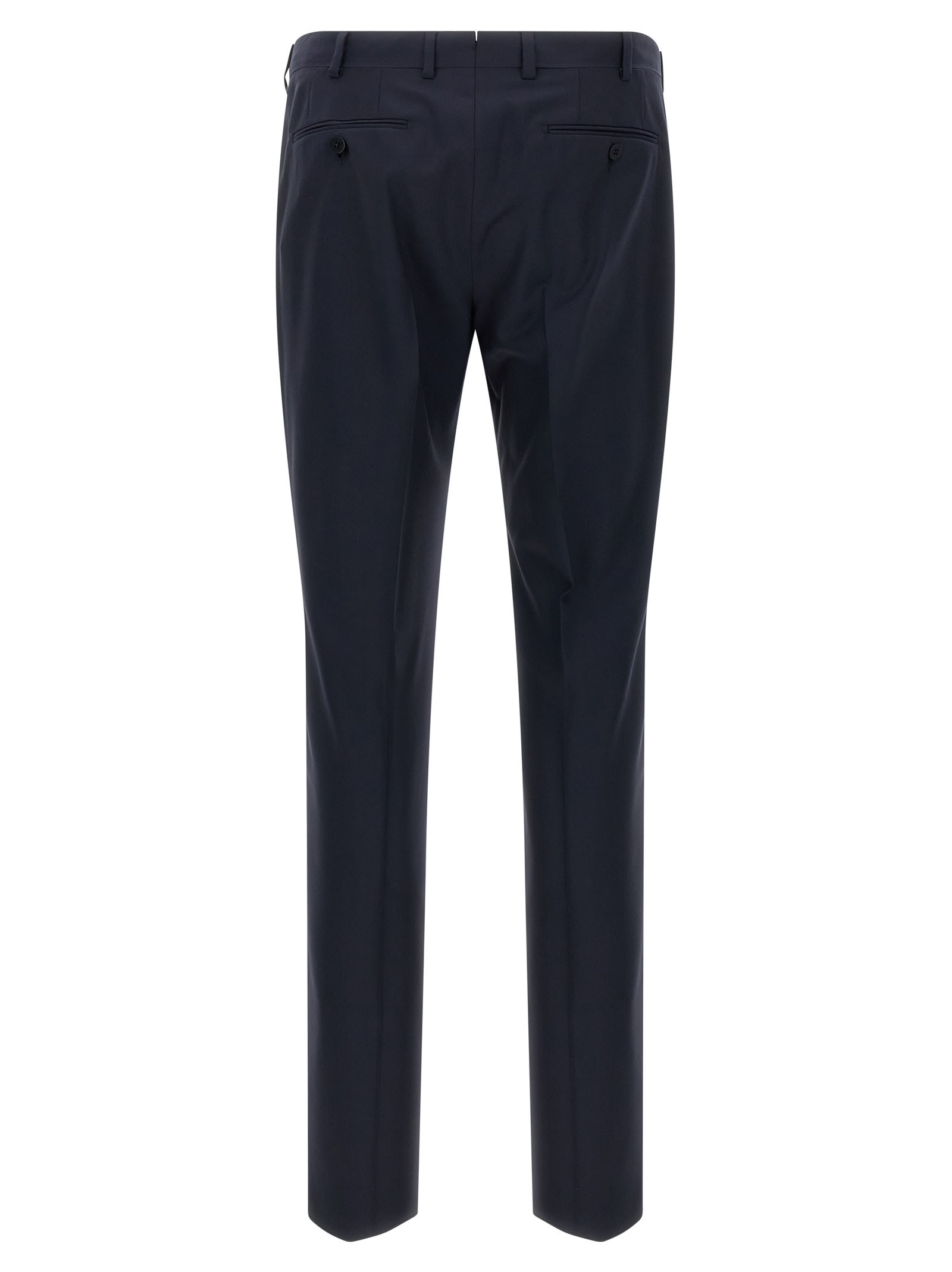 Pal Zileri Tailored Single-breasted Dress Featuring Pockets In Blue
