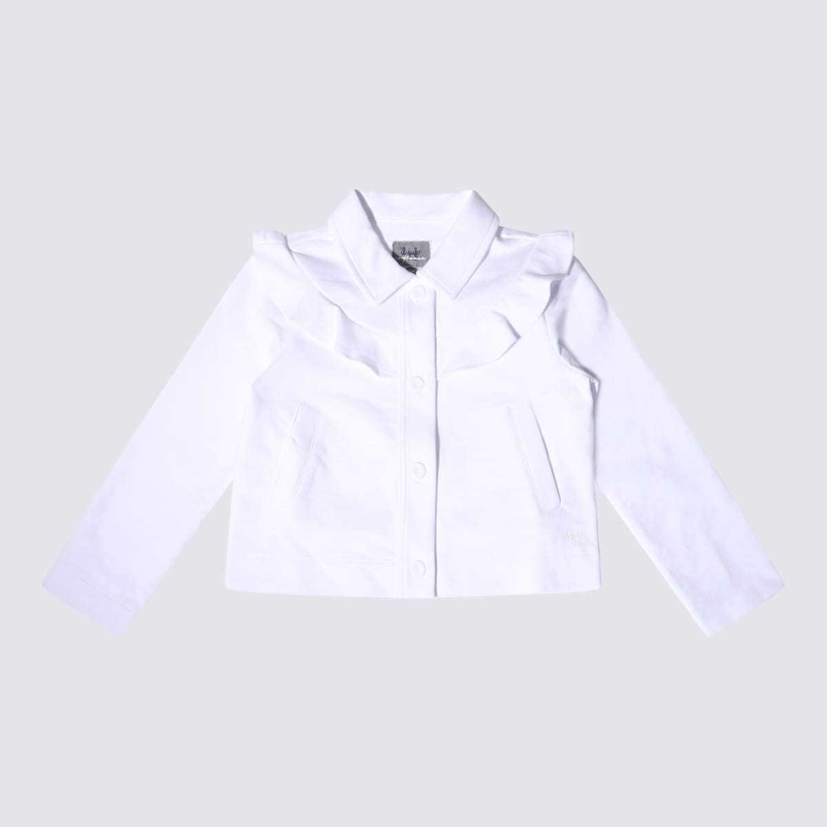 Shop Il Gufo White Cotton Down Jacket
