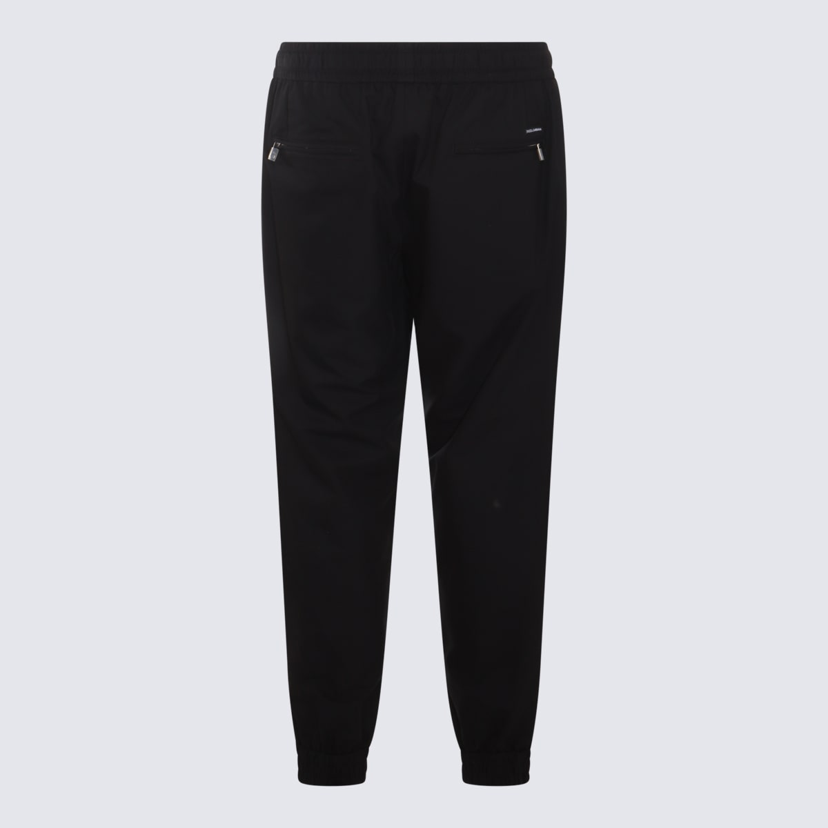 Shop Dolce & Gabbana Navy Blue Cotton Pants