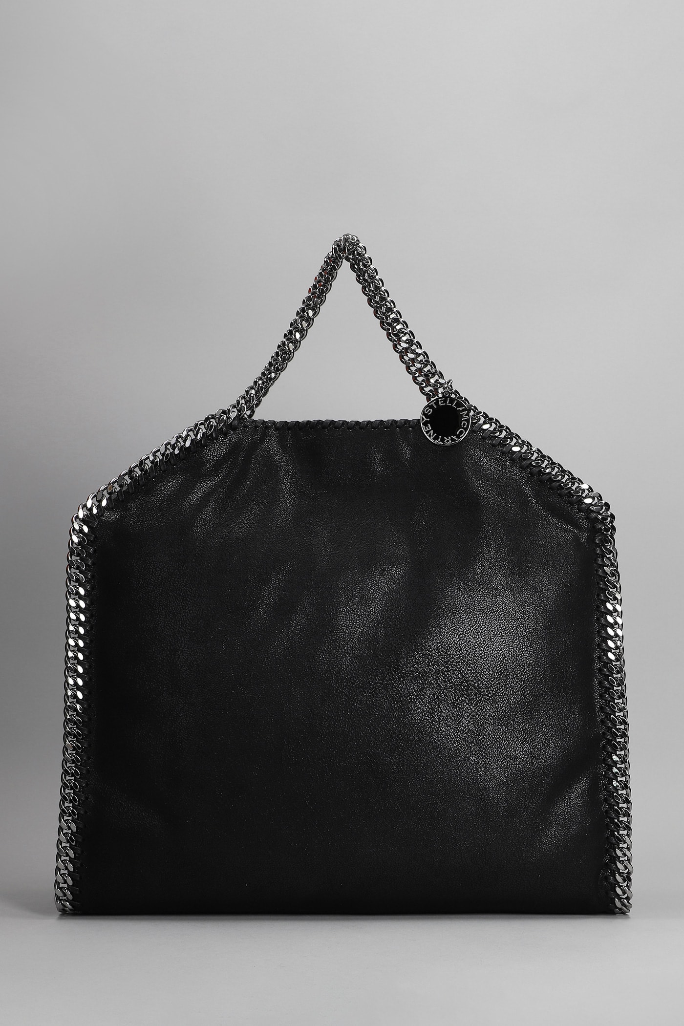 Shop Stella Mccartney Falabella Tote In Black Faux Leather