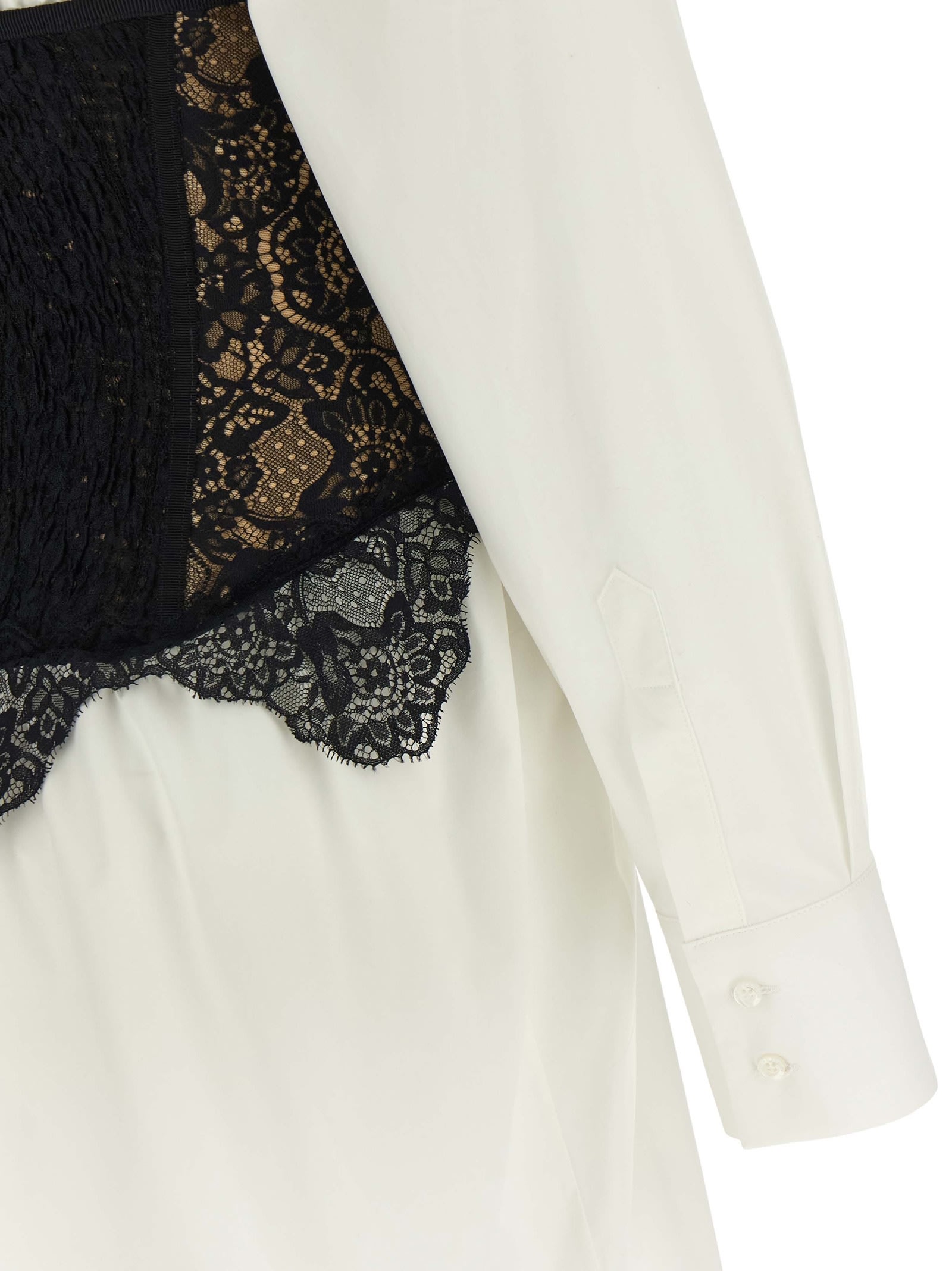 Giuseppe Di Morabito Long Sleeve Corset Style Lace Dress In Multi