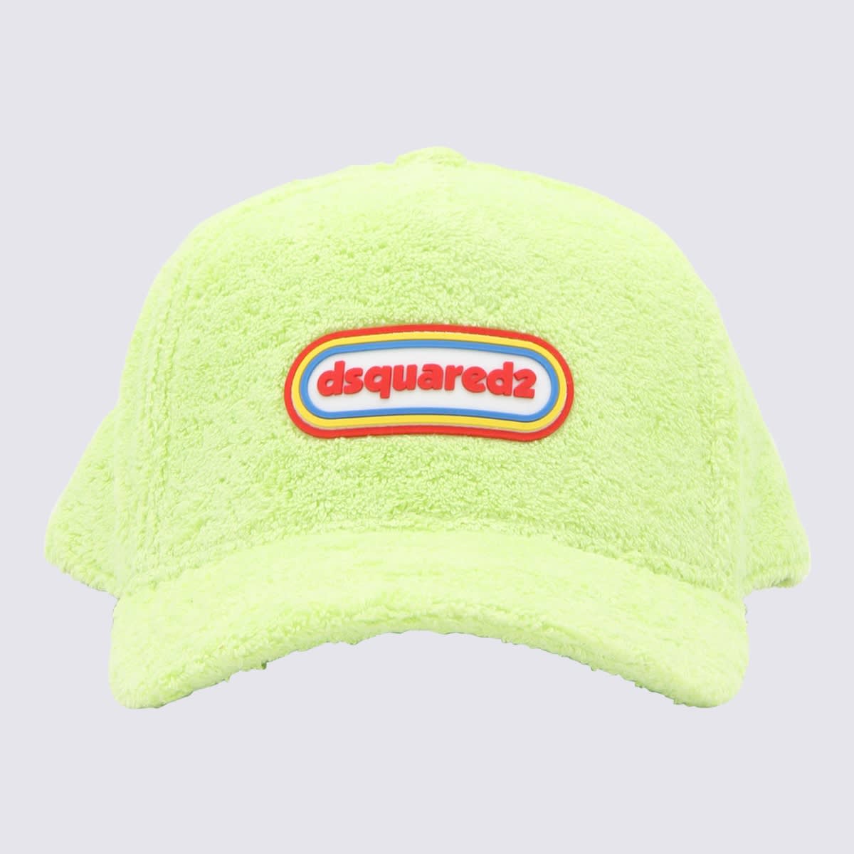 Shop Dsquared2 Green Multicolour Cotton Baseball Cap In Lime