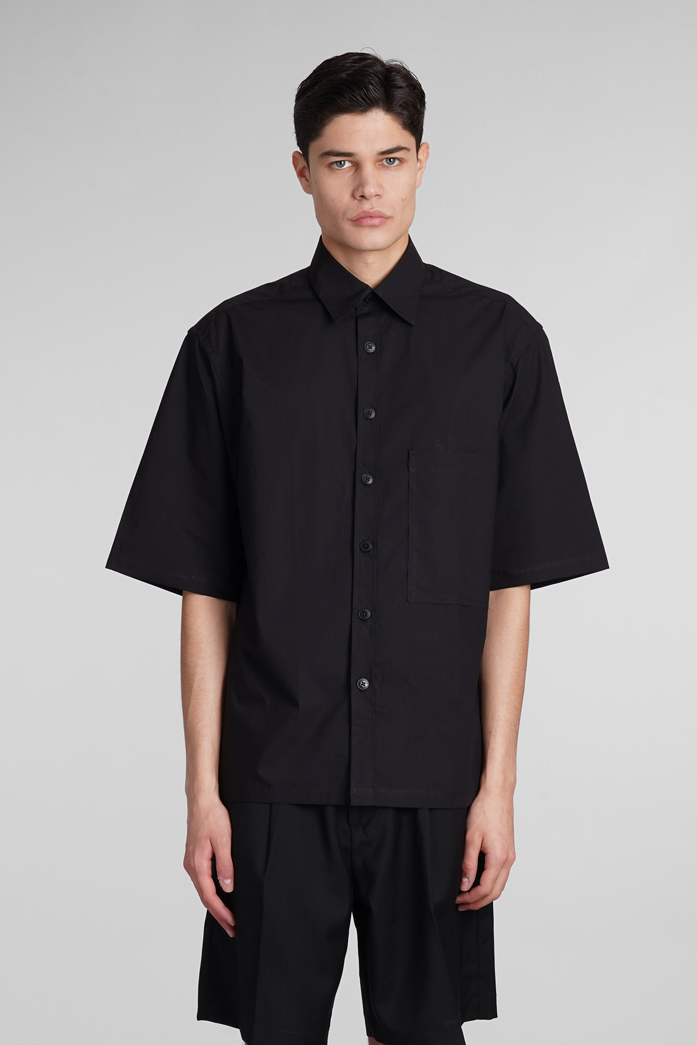 Stefano Shirt In Black Cotton
