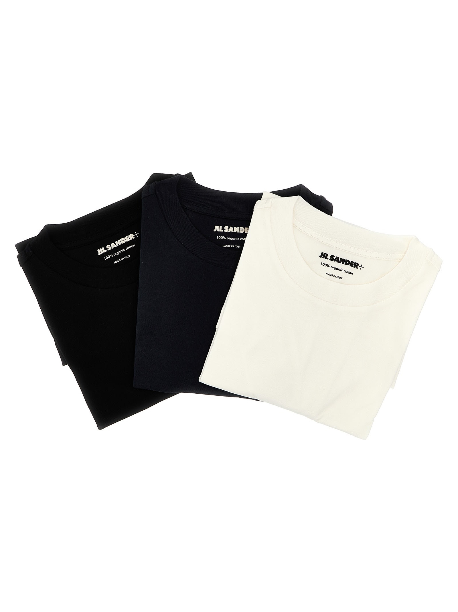 Shop Jil Sander 3-pack Logo Patch T-shirt In Multicolor