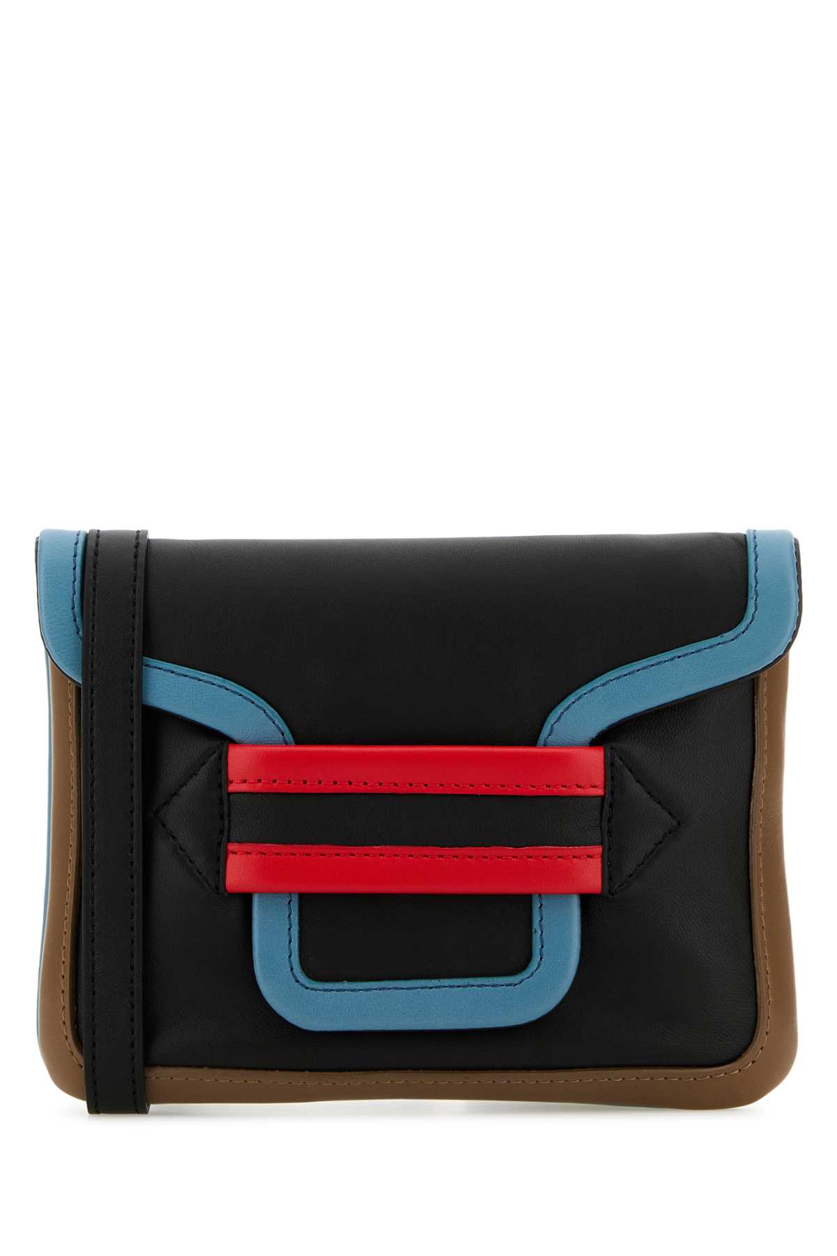 Pierre Hardy Multicolor Leather Alpha Clutch In Blamultob