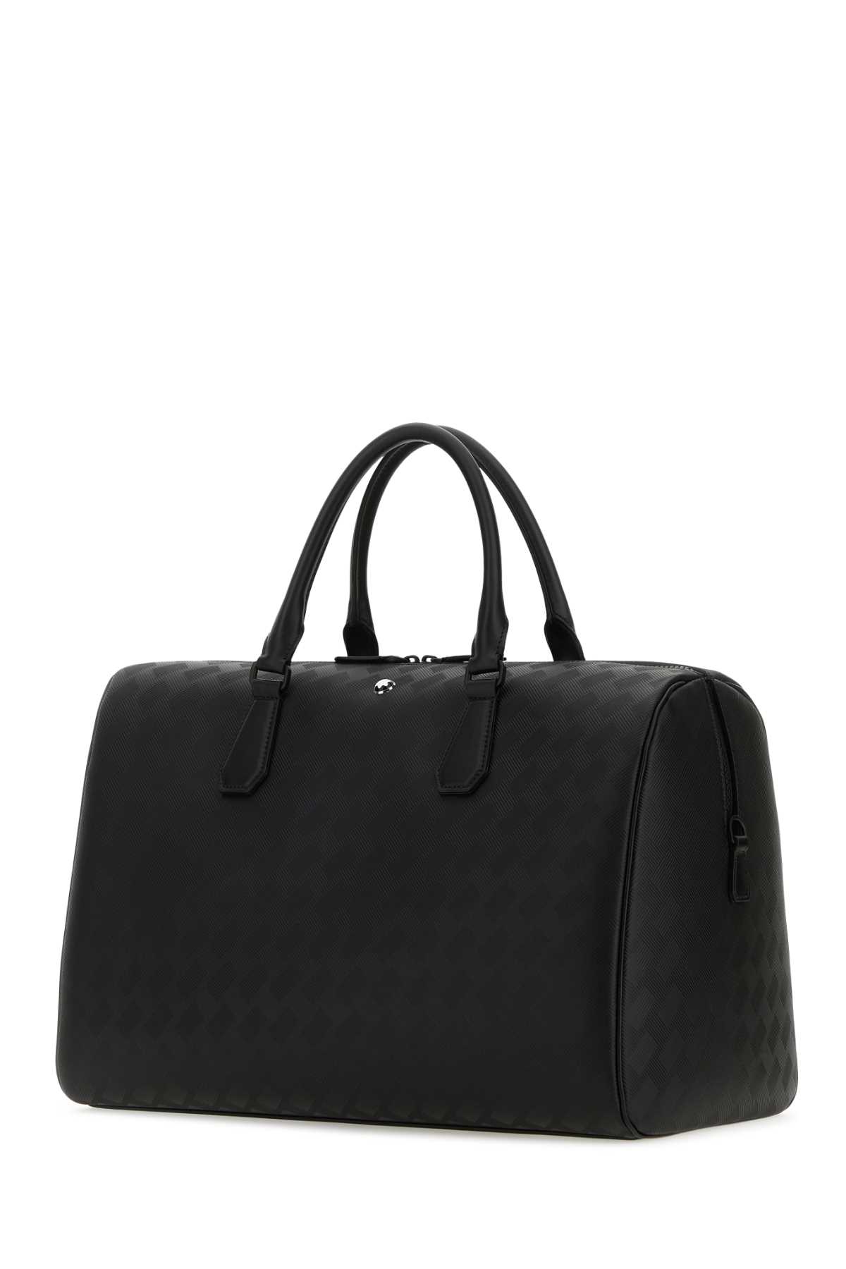 Shop Montblanc Black Leather 142 Travel Bag
