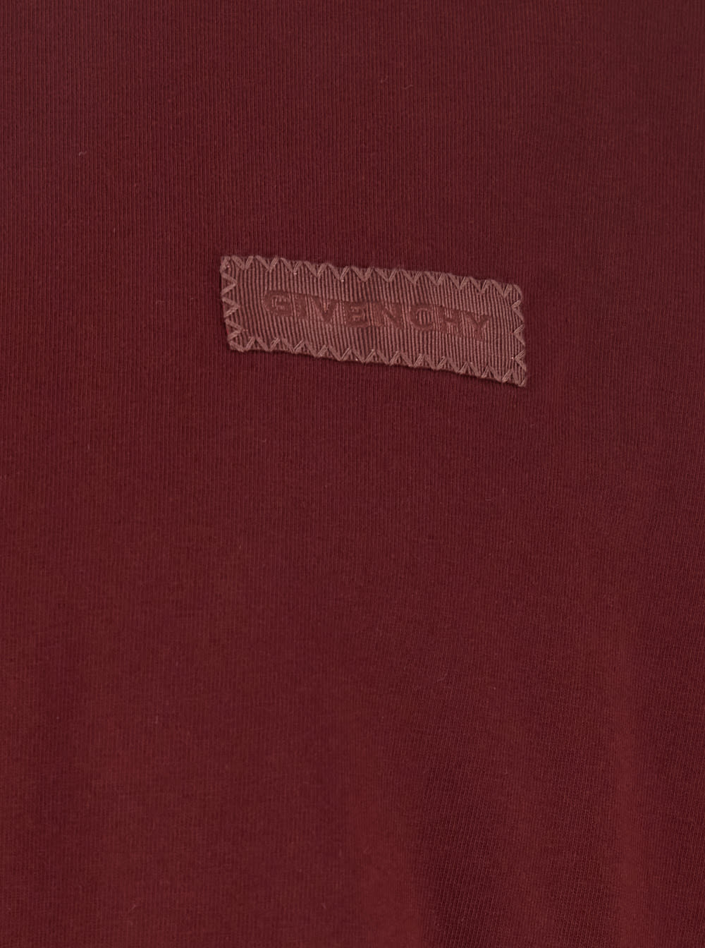 Givenchy Logo Crewneck T-shirt With Short Sleeves In Burgundy