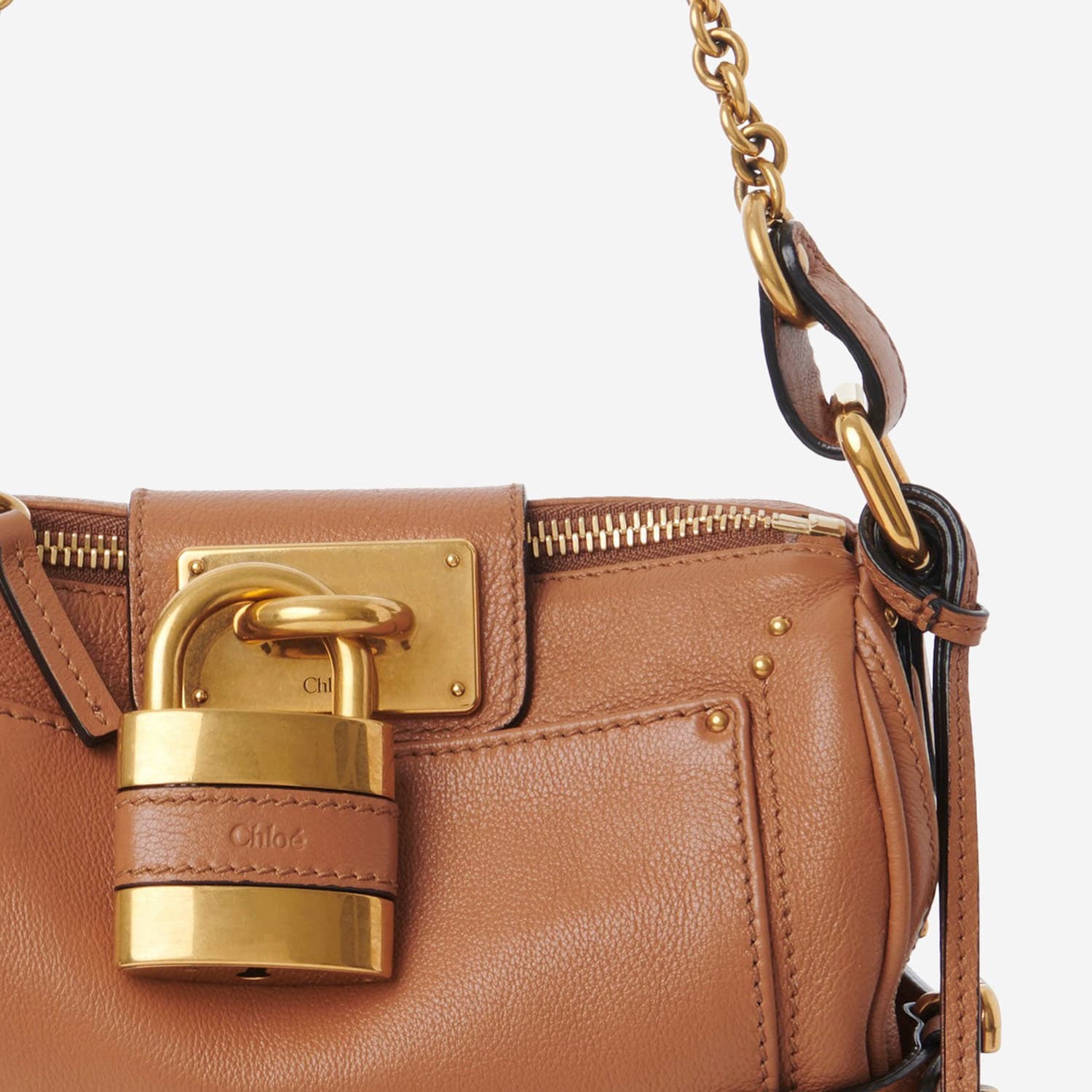 Chloé Paddington Textured-leather Shoulder Bag In Brown
