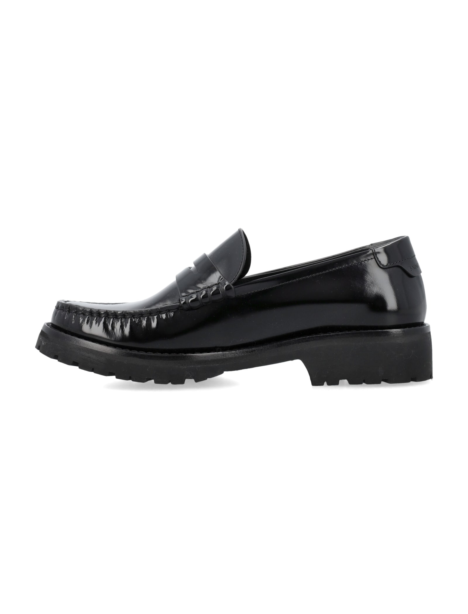 Saint Laurent Penny Loafers In Black