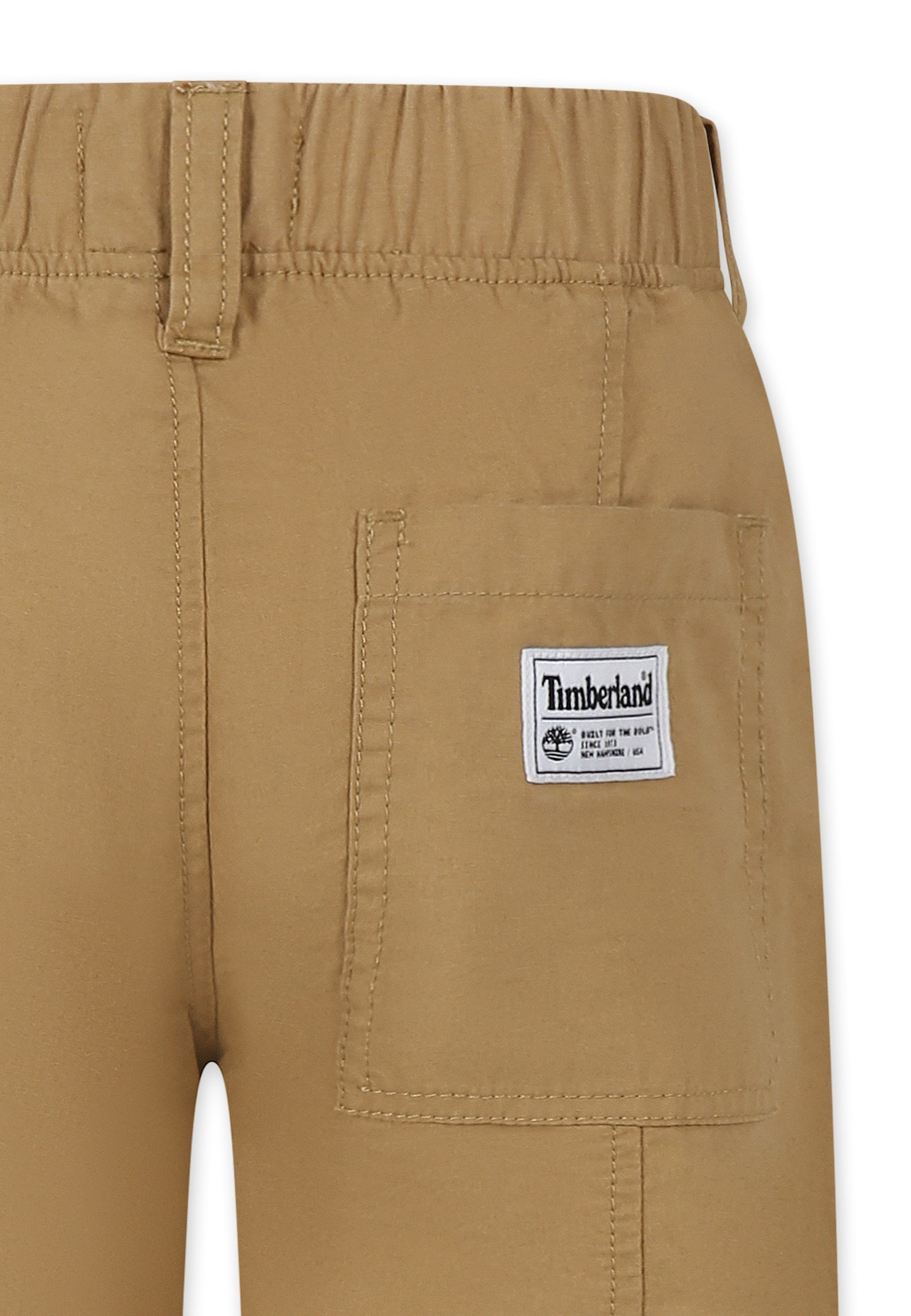 Timberland Beige Trousers For Boy With Logo In Beige
