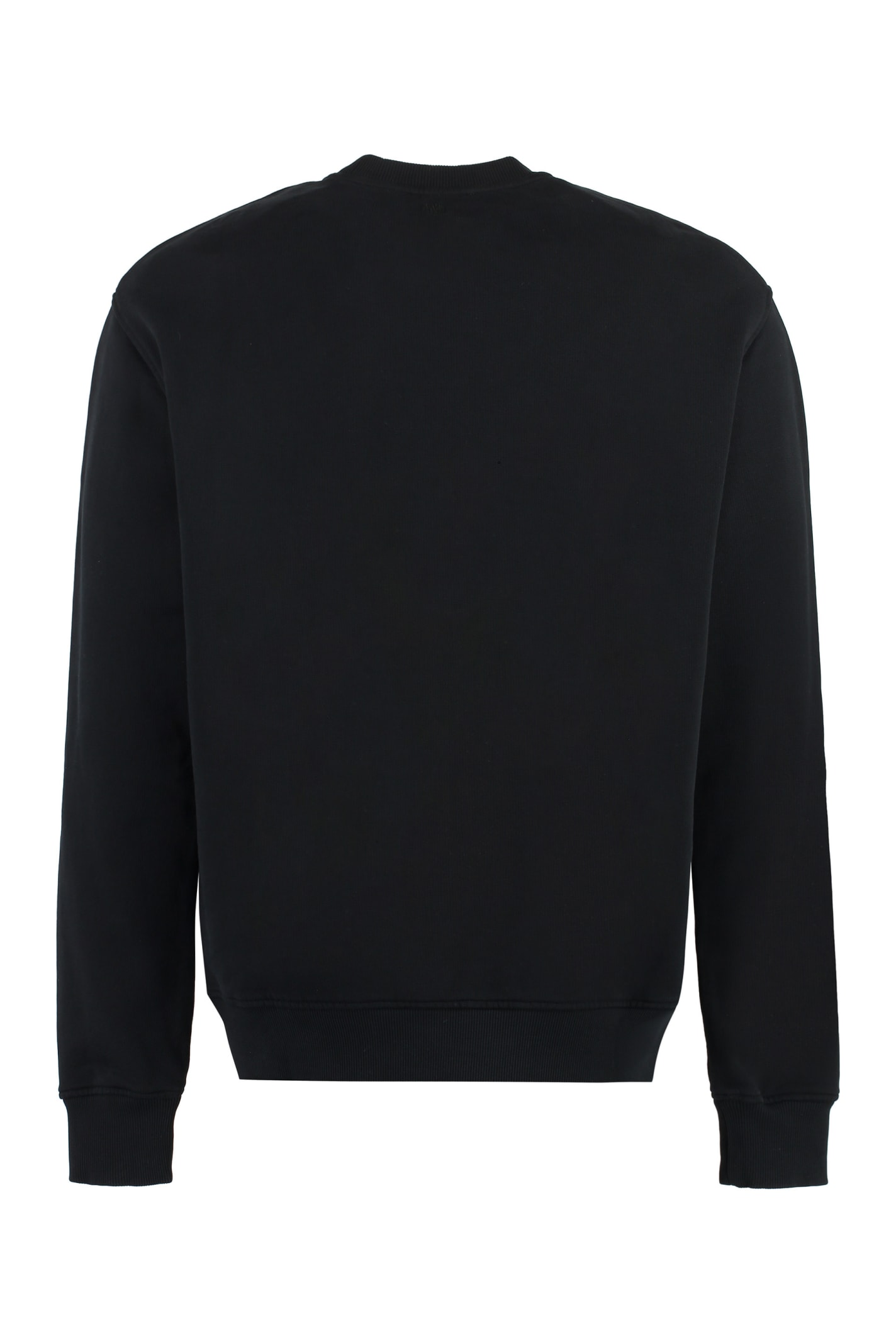 Shop Ami Alexandre Mattiussi Cotton Sweatshirt In Black