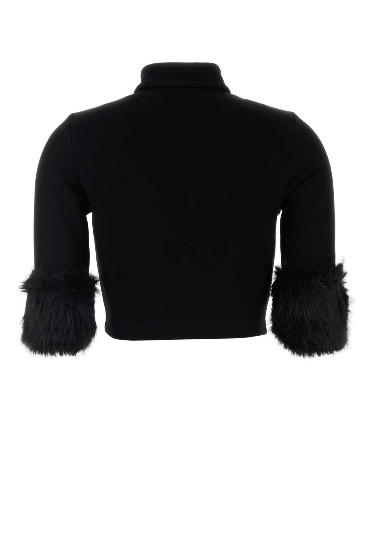 Prada Black Cotton Blend Jacket In Nero