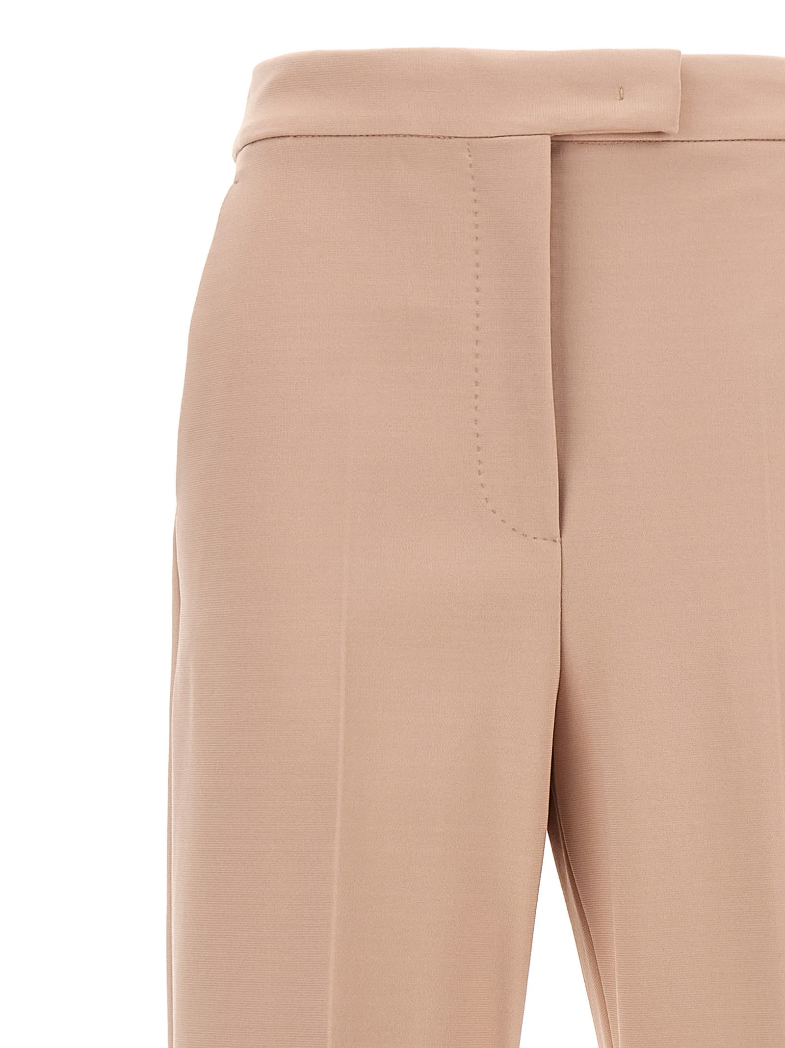 Max Mara Trousers Flared Leg Belt Loops In Pink