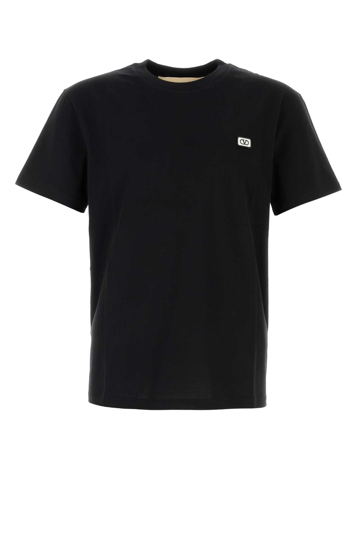 Valentino T-shirt With Signature Vlogo In Black