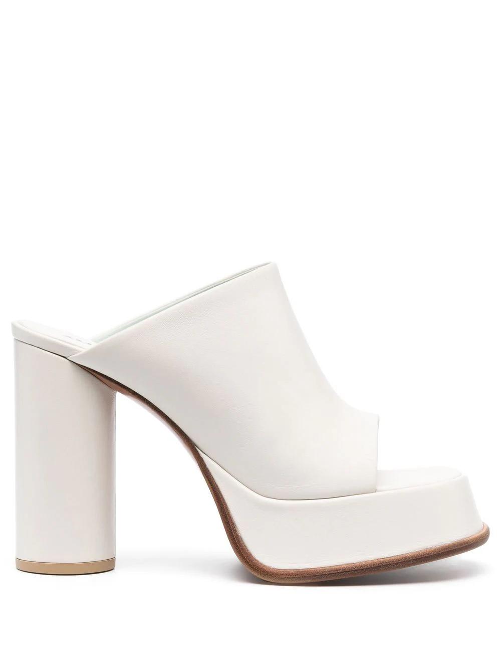 Shop Ambush Open-toe Mule Heels In White