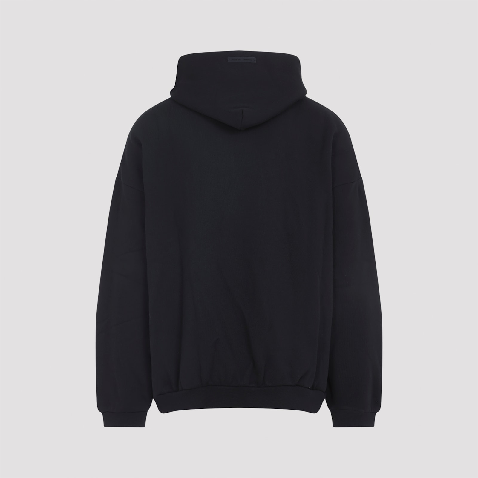 Fear Of God Jet Black Cotton 90s Fit Fleece Hoodie In Black