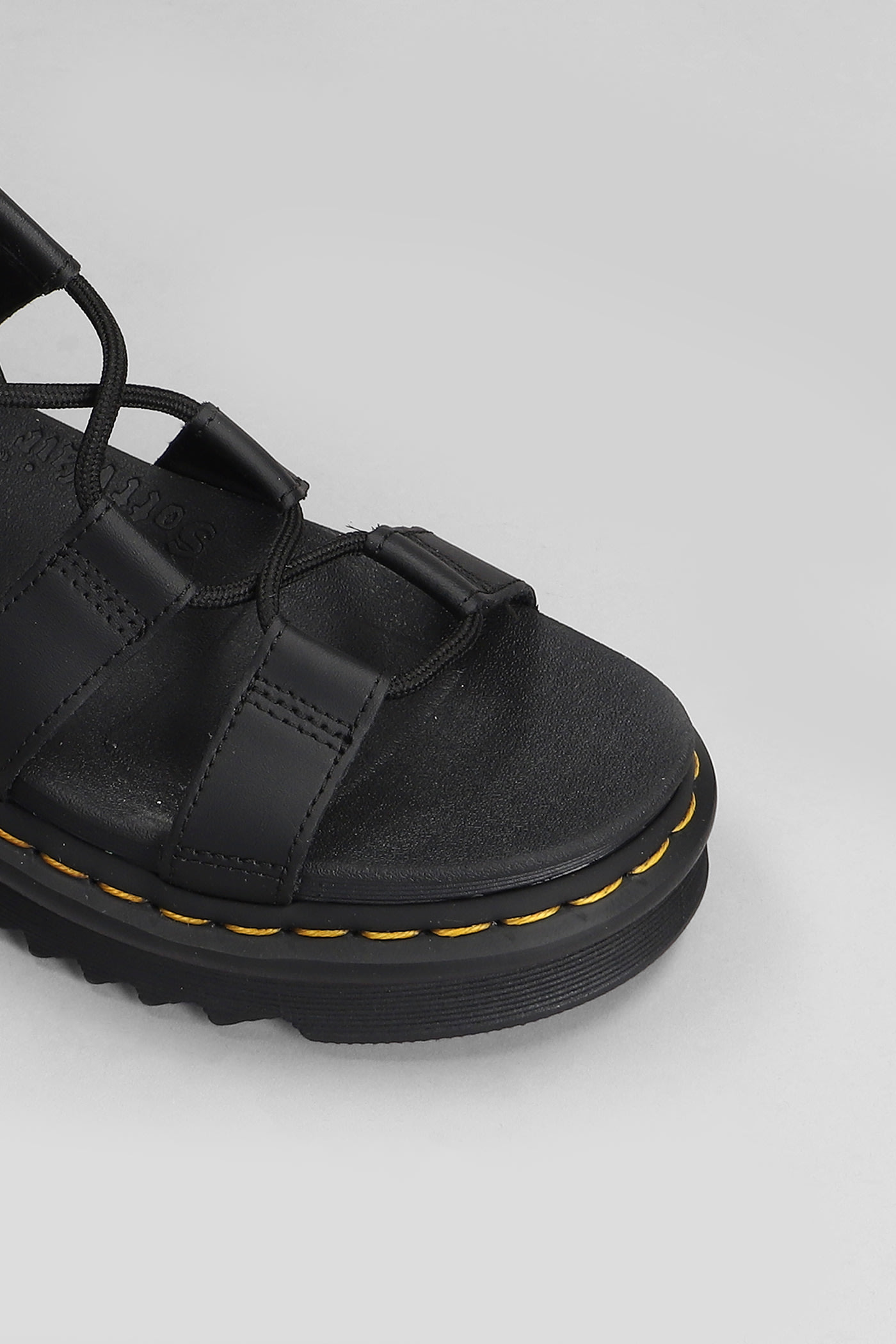 Shop Dr. Martens' Nartilla Sandals In Black Leather